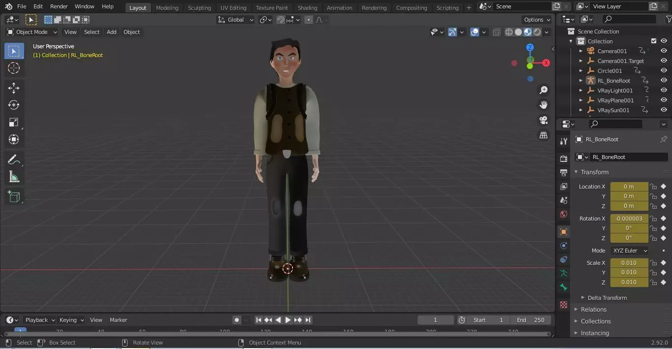 Character Dizol Rigged  Low-poly 3D model_14