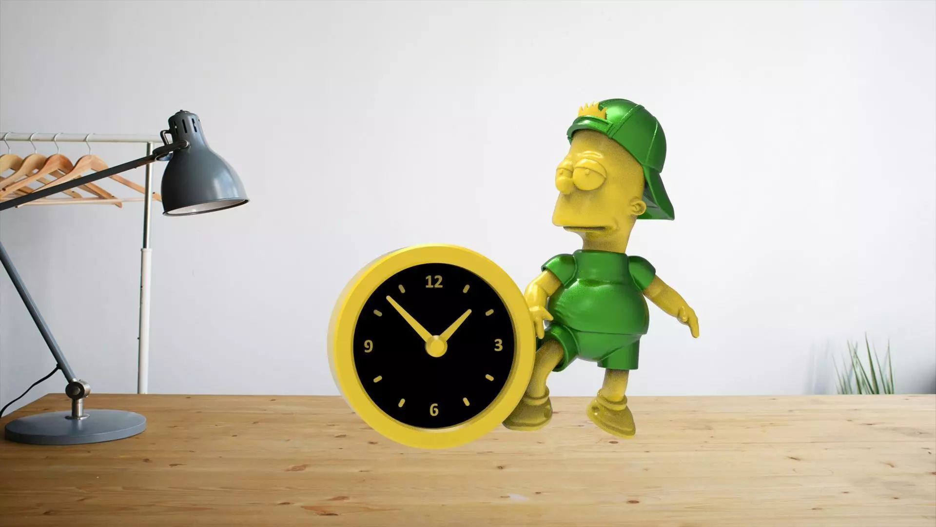 Bart Simpsons Desk Clock 3D print model