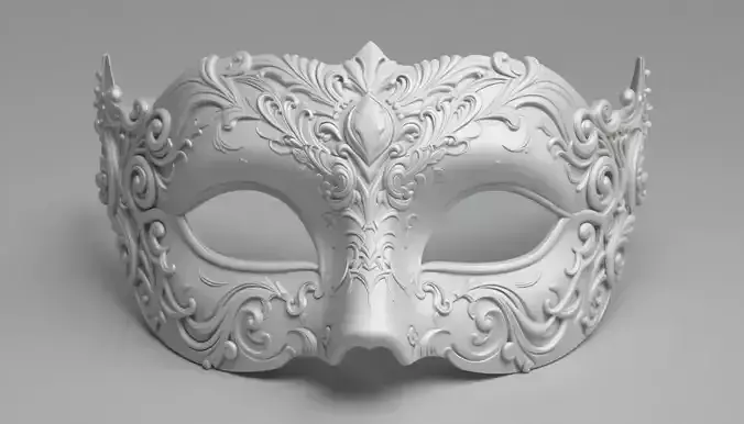Venetian Masquerade Mask Elegant 3D Printable Party Mask