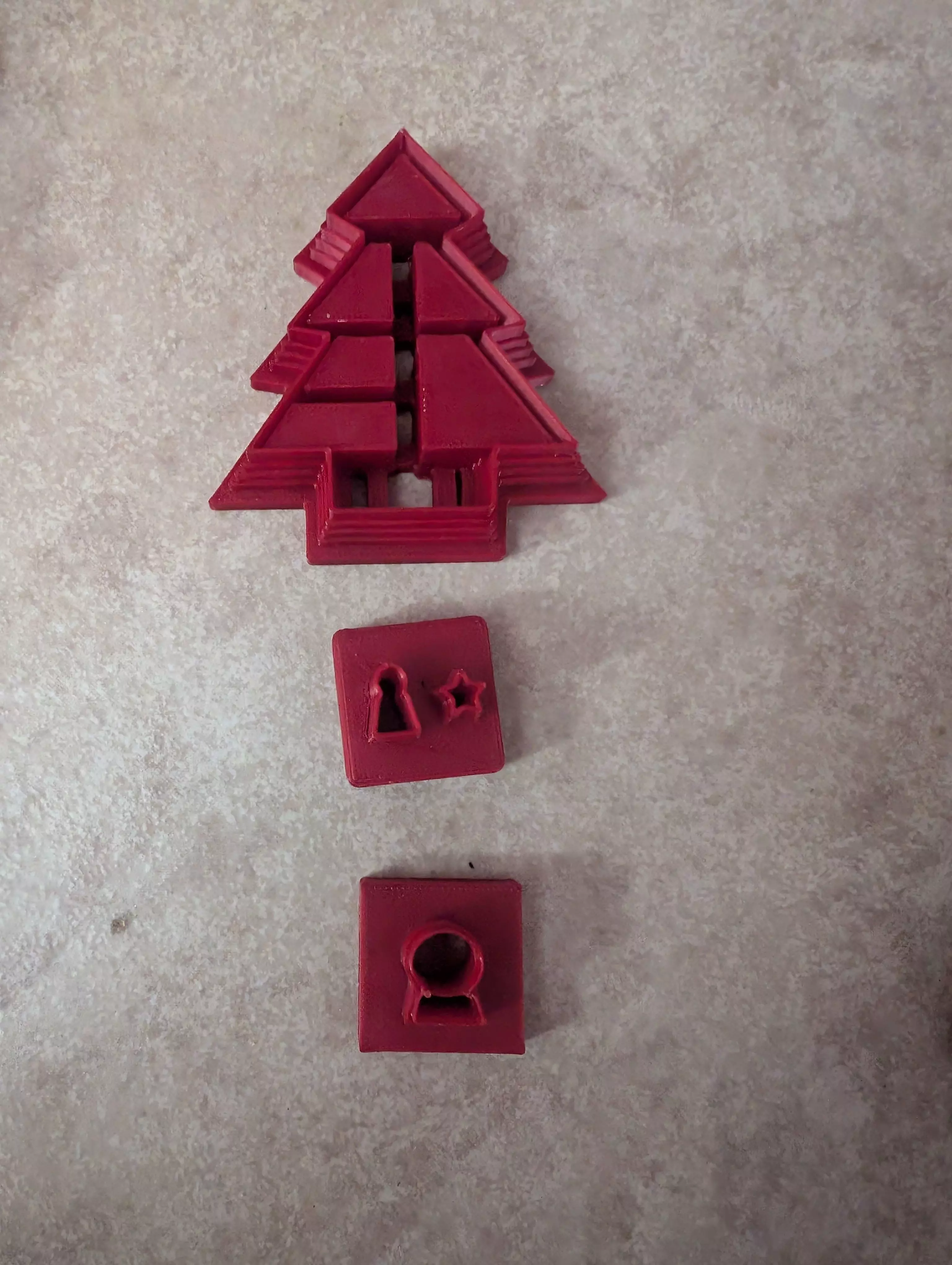 Xmas tree bookshelf imprint cutter with shelf item cutters 3D print model_0