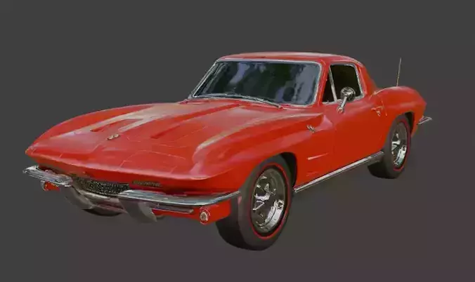 1963 Chevrolet Corvette Sting Ray 3D print model