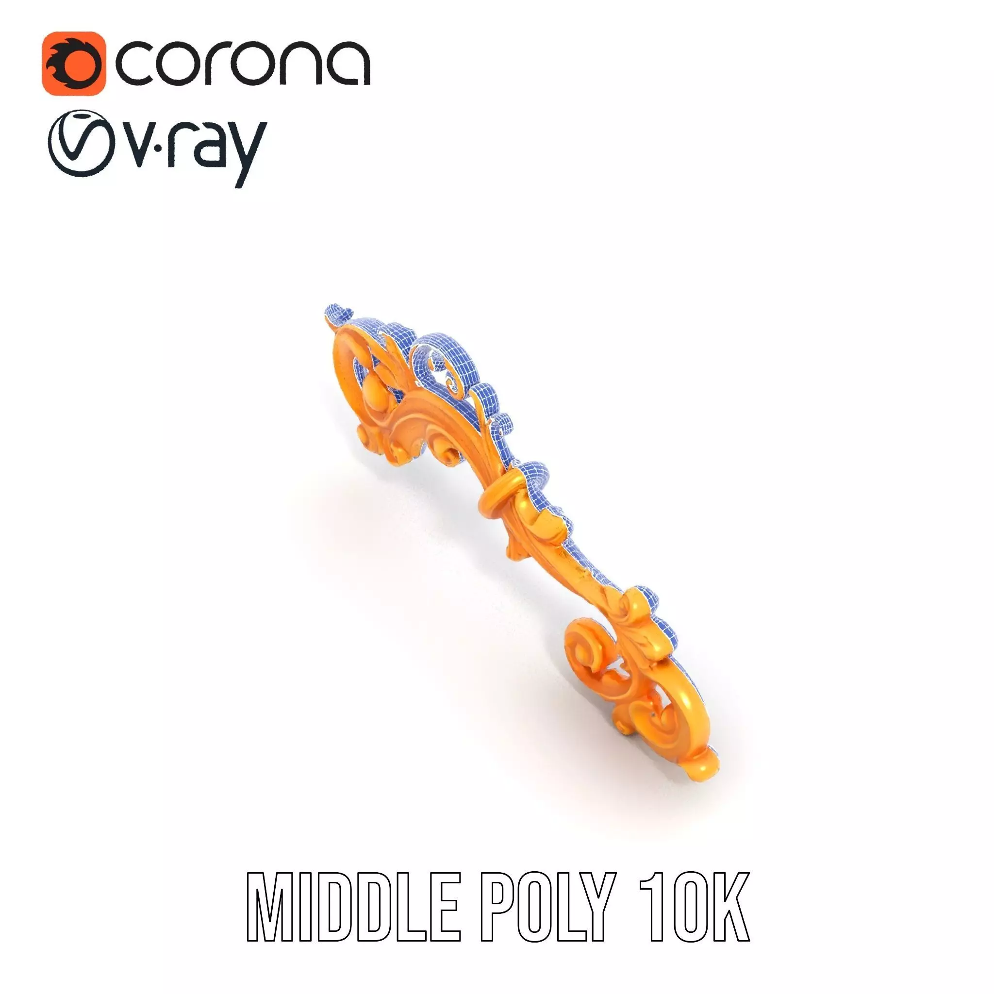 Elegant Gold Ornament model pack Low-poly 3D model_25