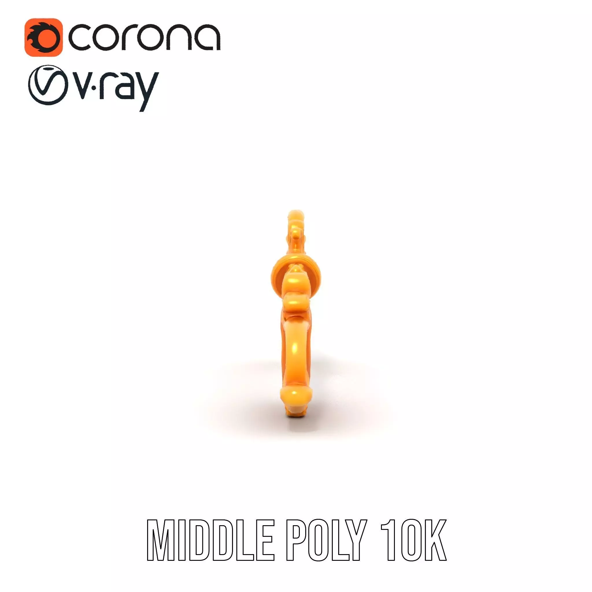 Elegant Gold Ornament model pack Low-poly 3D model_17