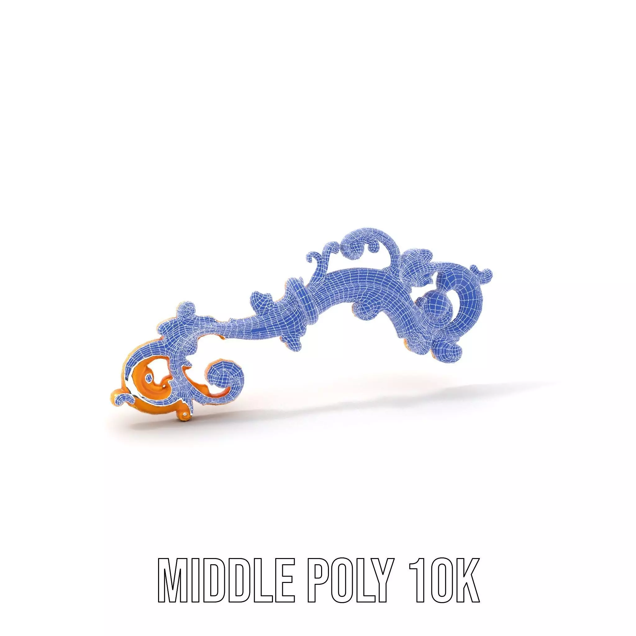 Elegant Gold Ornament model pack Low-poly 3D model_14