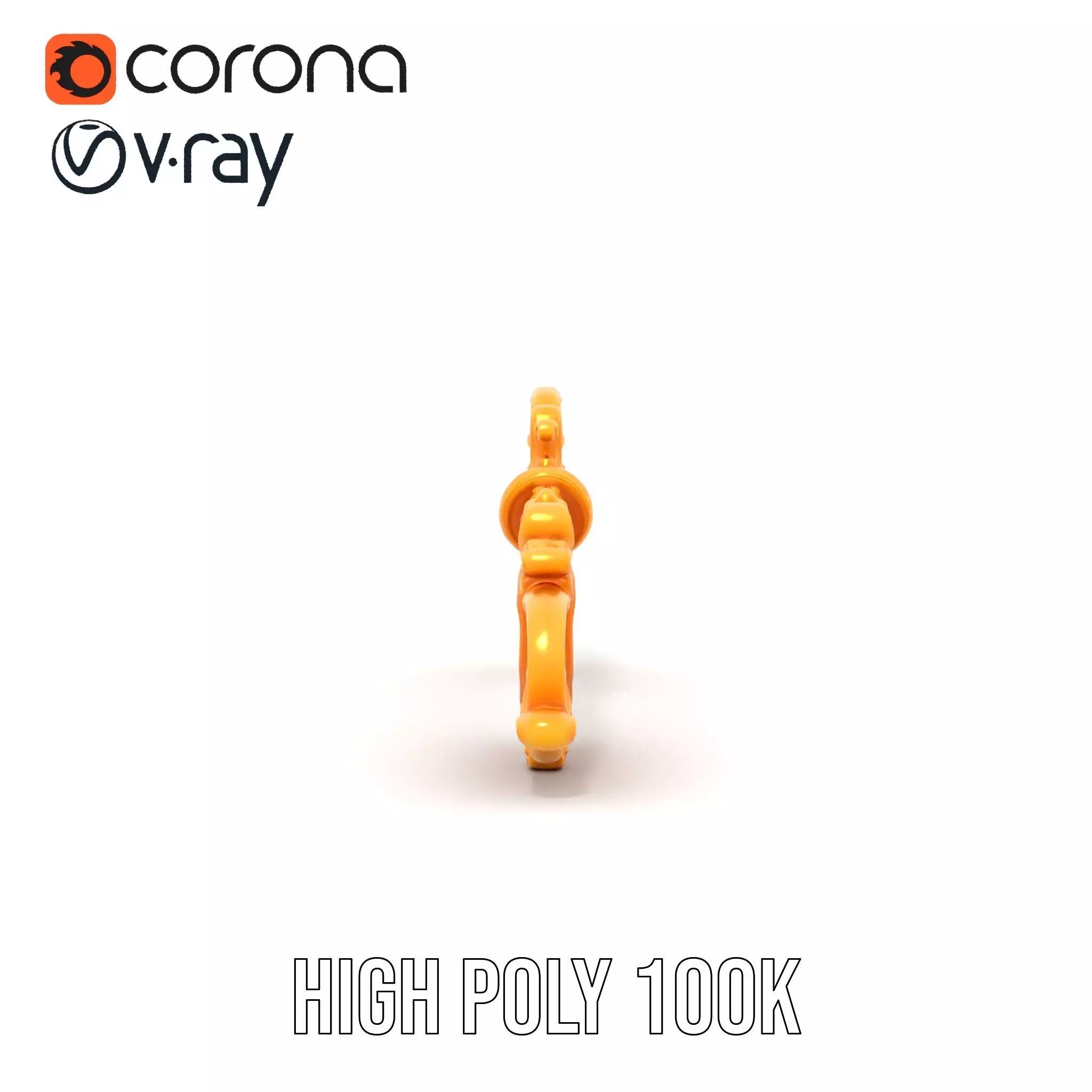 Elegant Gold Ornament model pack Low-poly 3D model_35