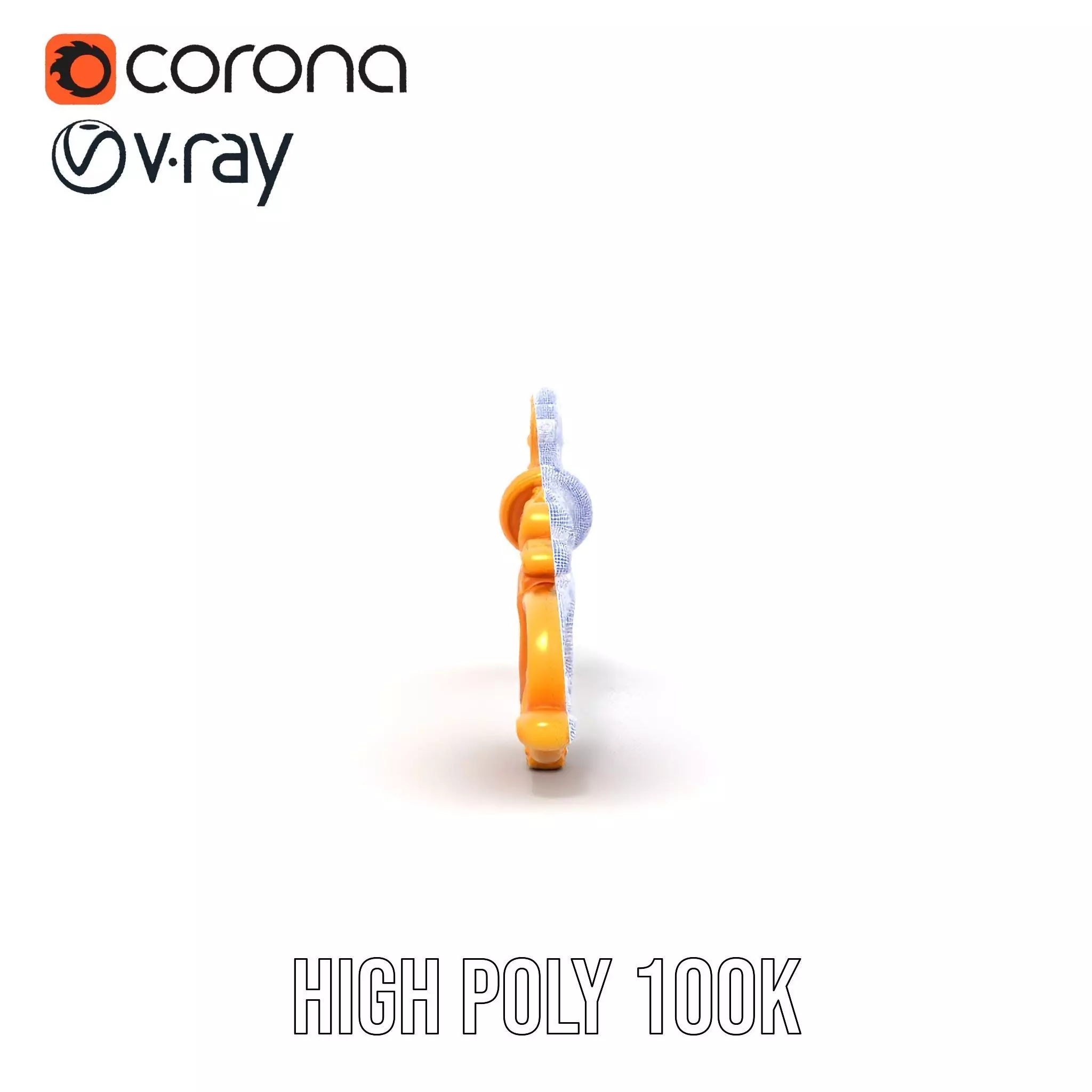 Elegant Gold Ornament model pack Low-poly 3D model_33