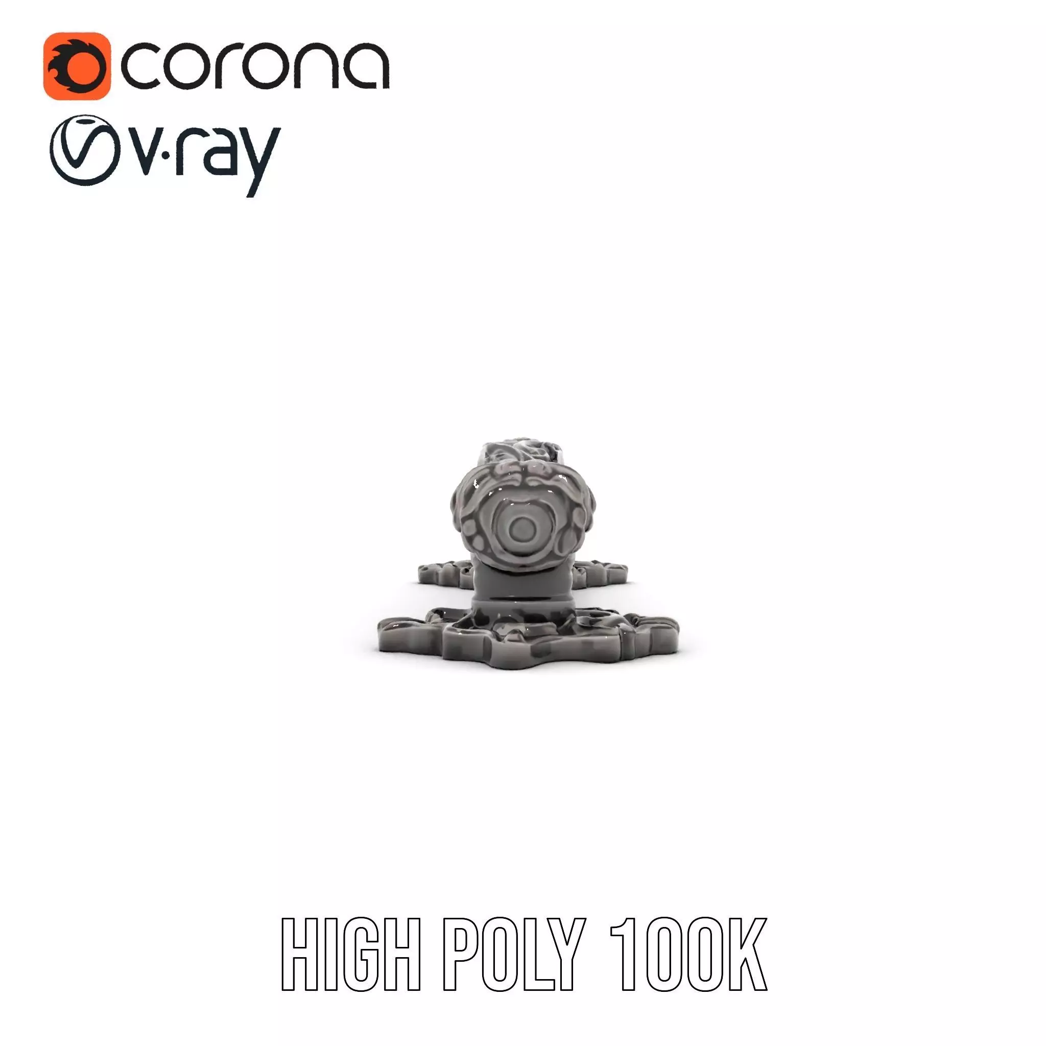 Vintage Ornate Handle model pack Low-poly 3D model_18