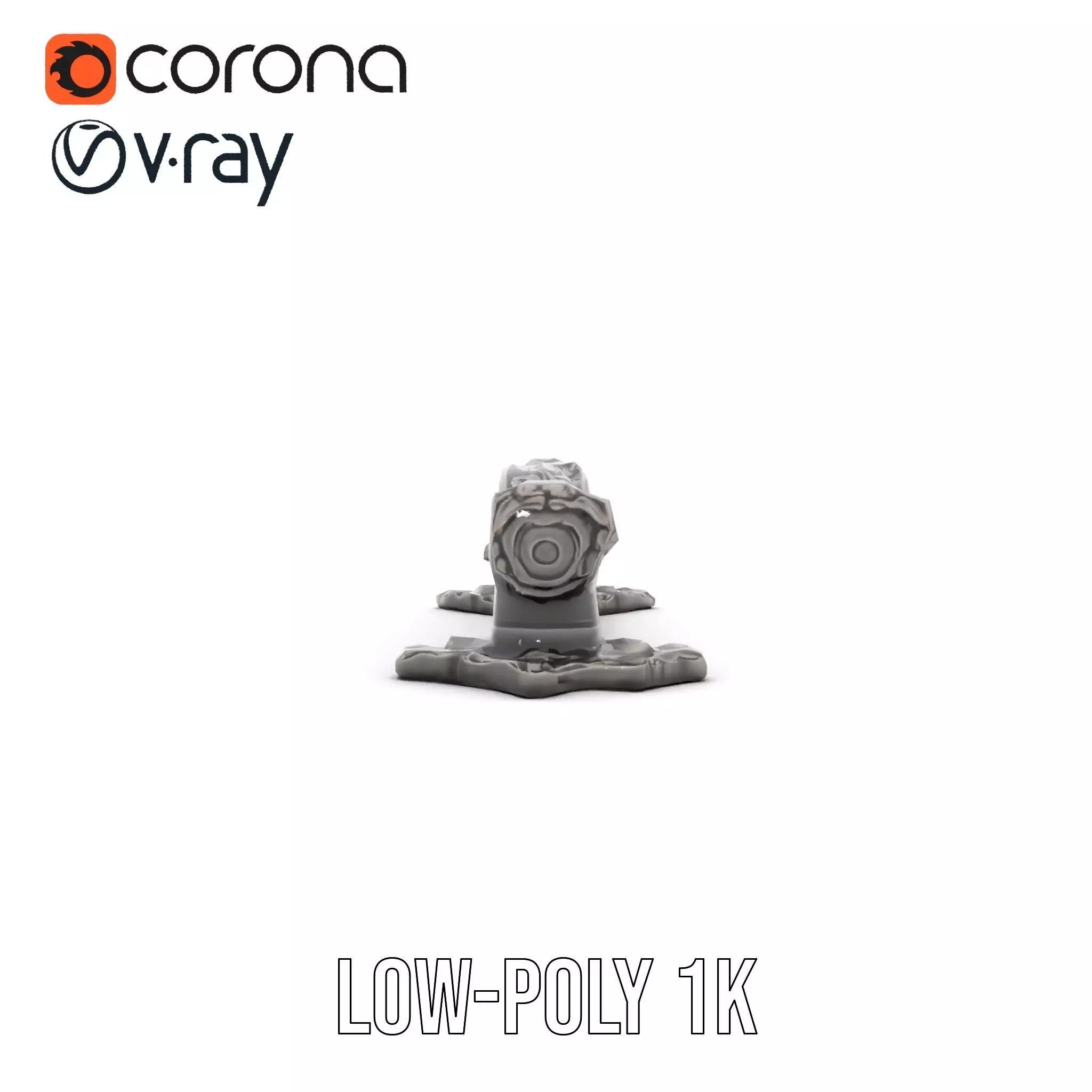 Vintage Ornate Handle model pack Low-poly 3D model_15