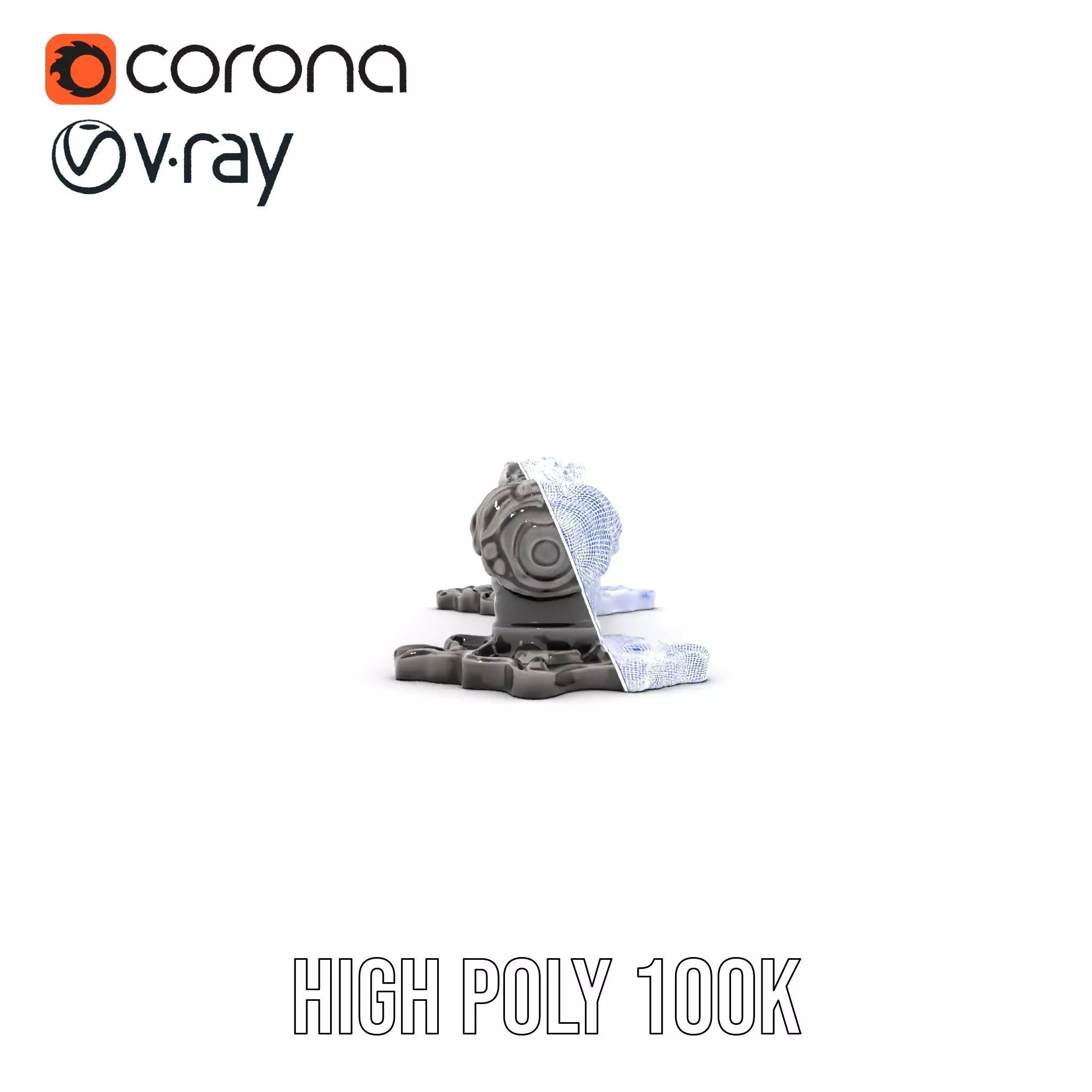 Vintage Ornate Handle model pack Low-poly 3D model_33