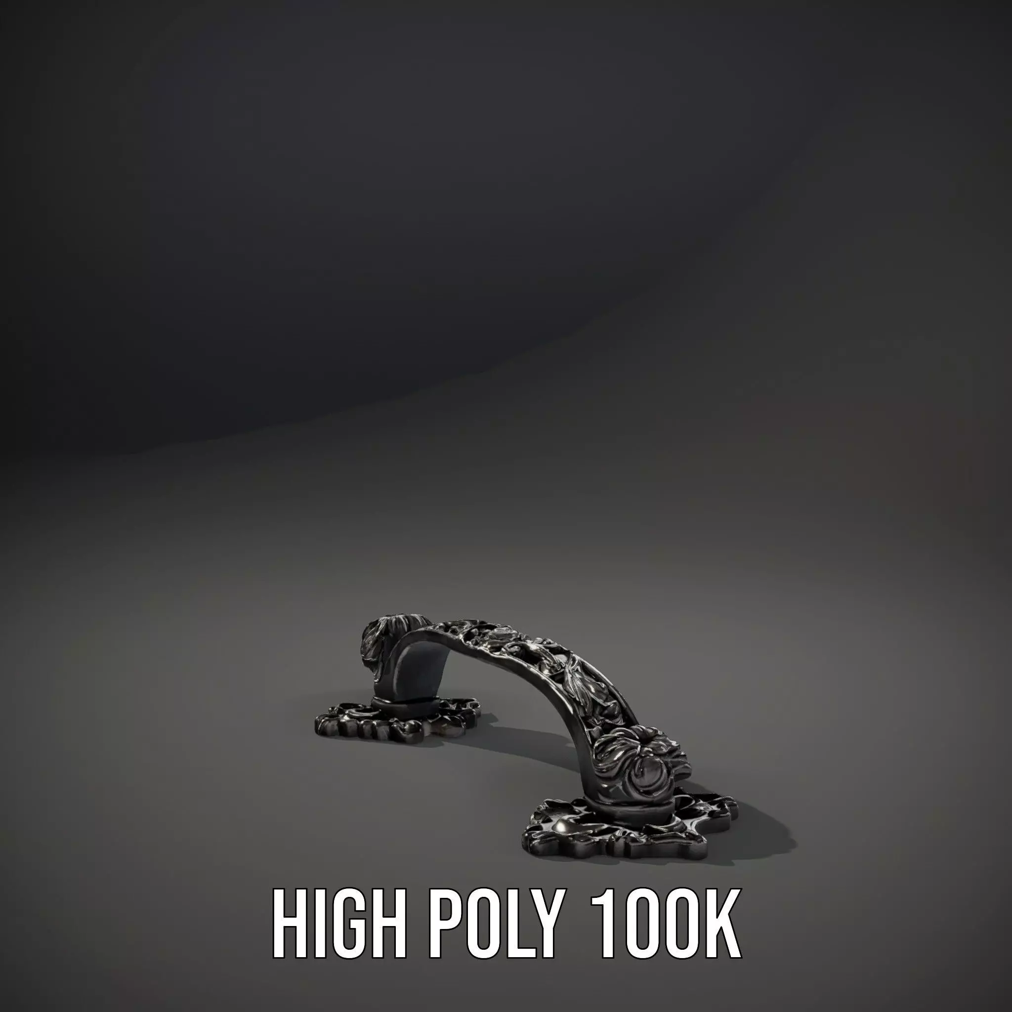 Vintage Ornate Handle model pack Low-poly 3D model_11