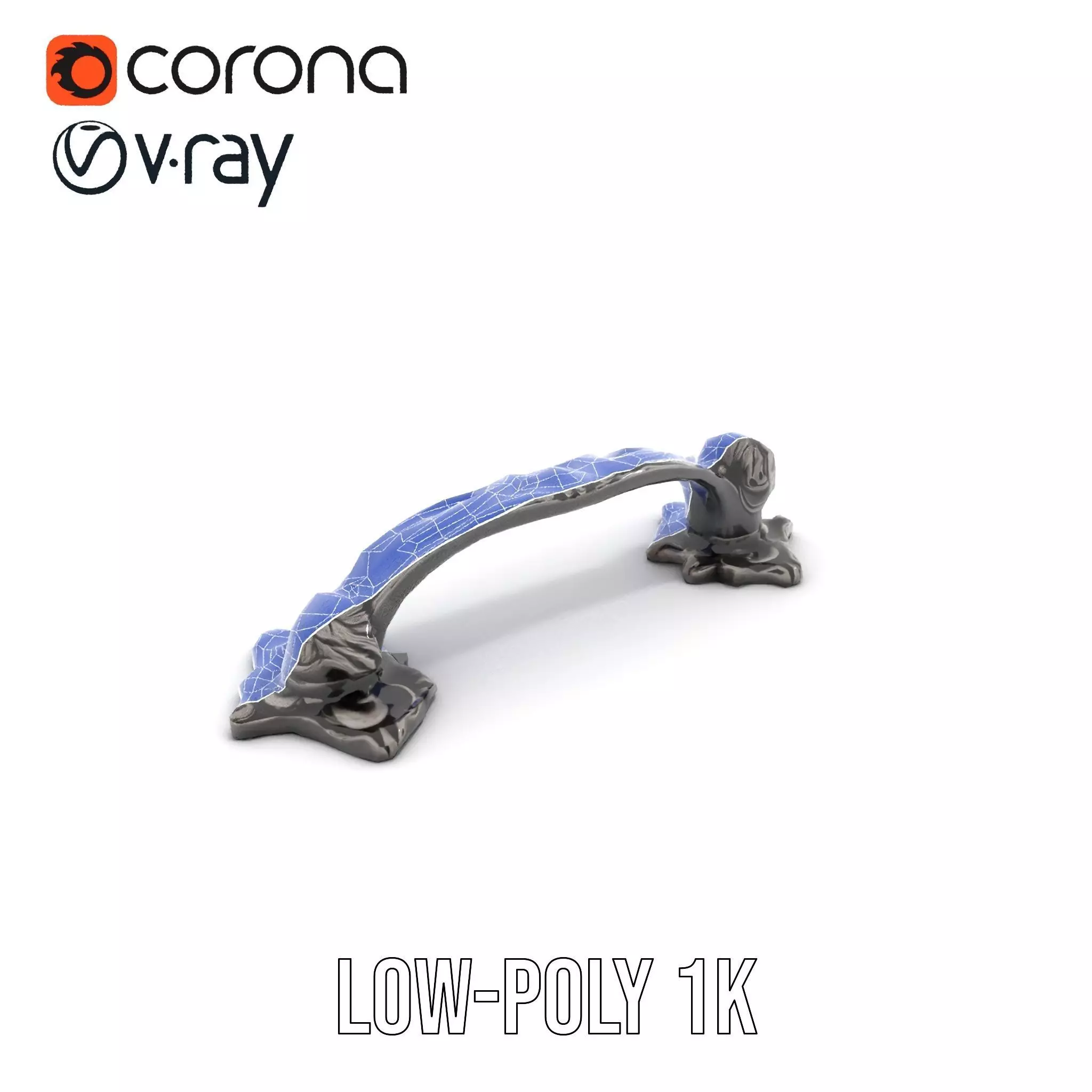 Vintage Ornate Handle model pack Low-poly 3D model_20