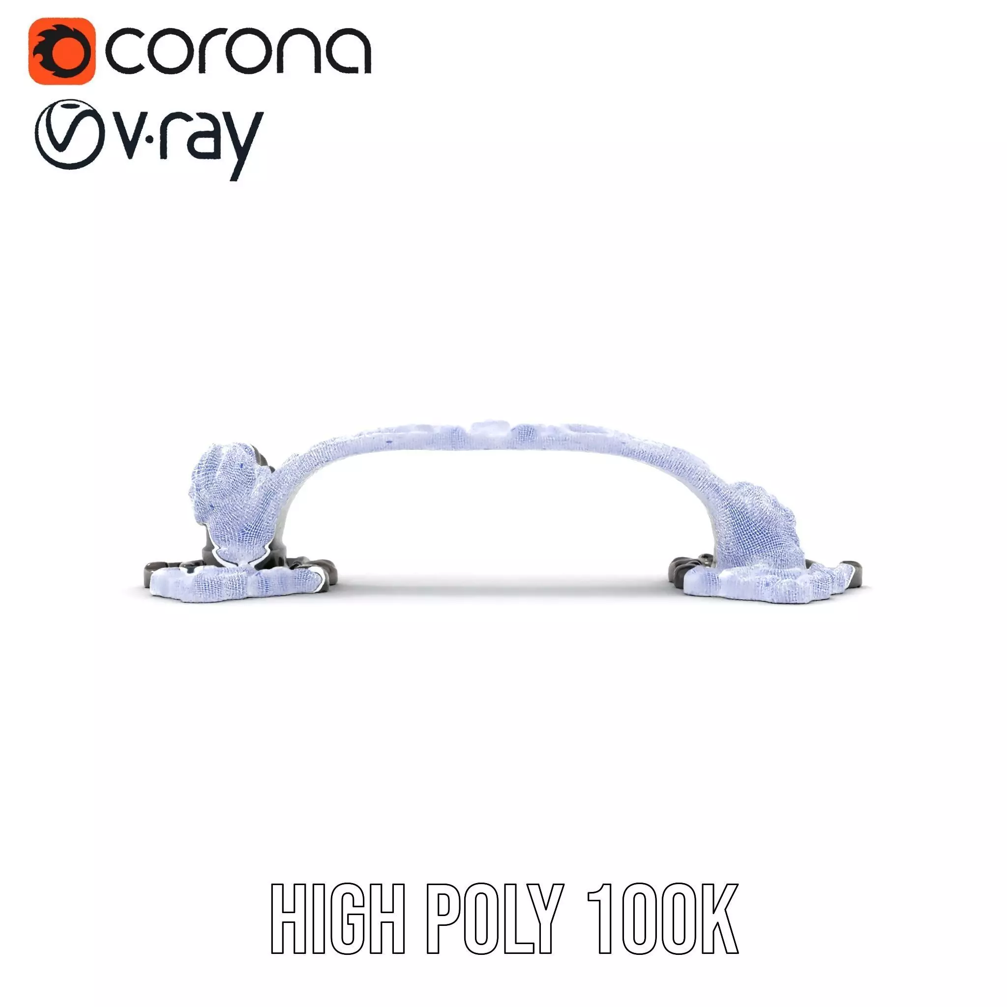 Vintage Ornate Handle model pack Low-poly 3D model_34