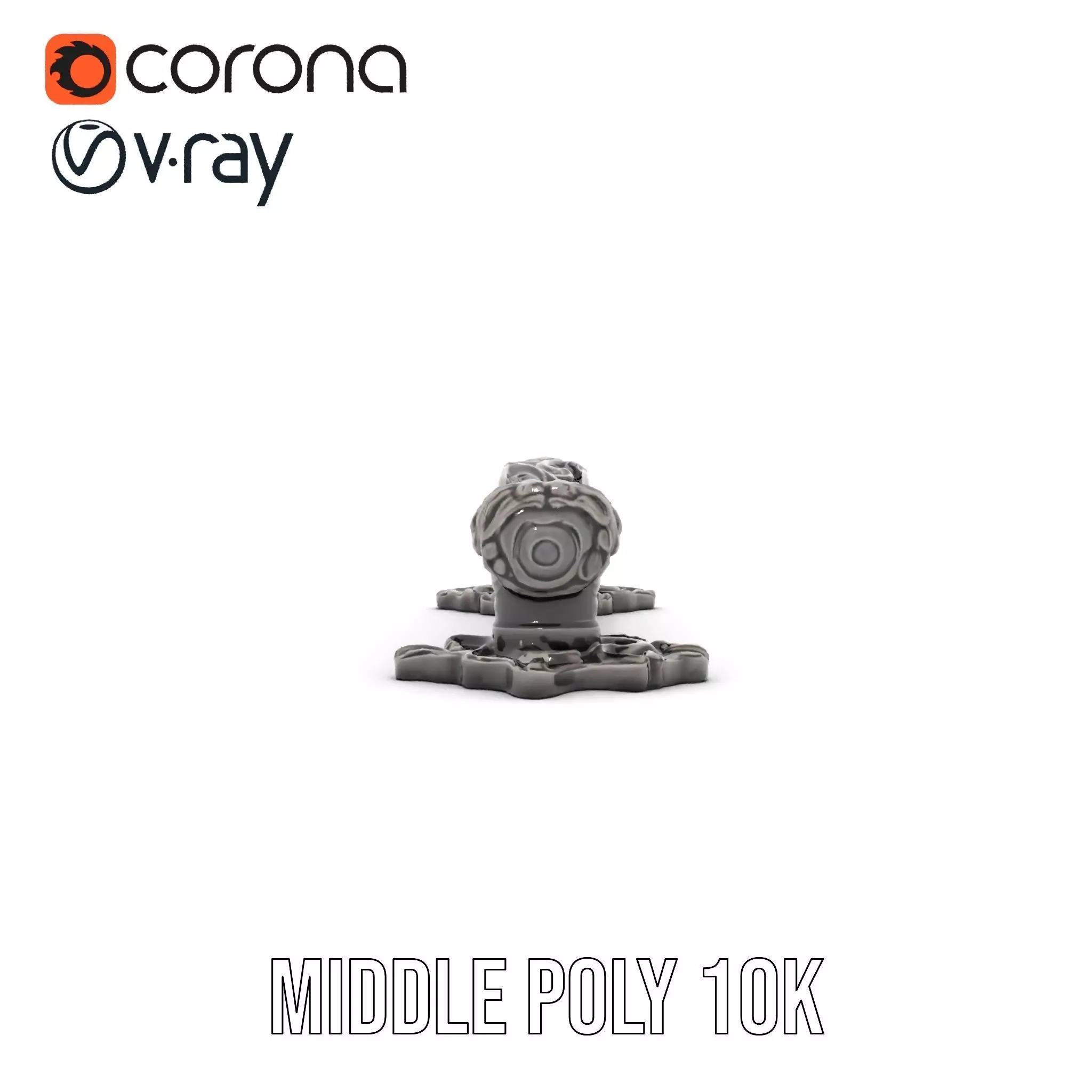 Vintage Ornate Handle model pack Low-poly 3D model_6