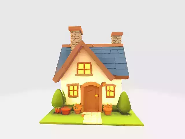lowpoly house