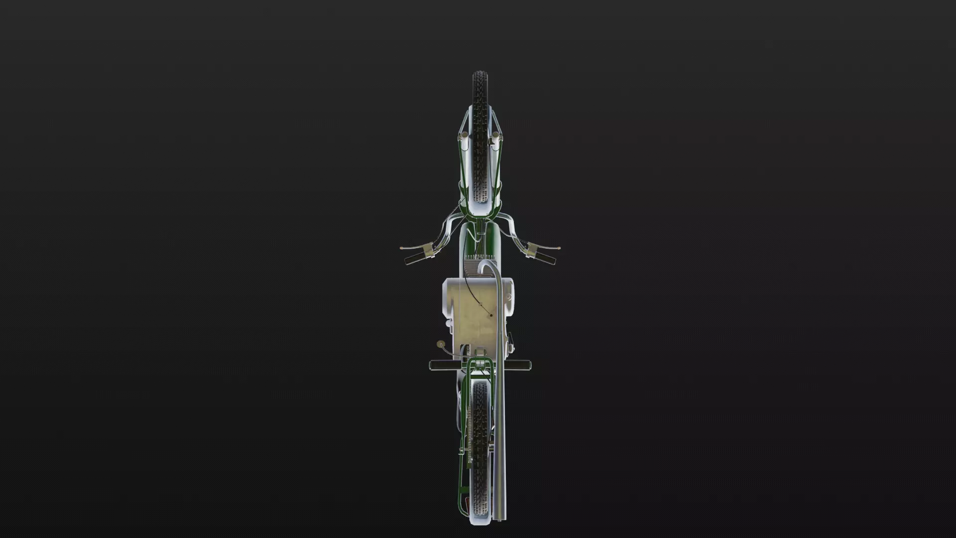 Soviet motorcycle Carpathians-2 Low-poly 3D model_1