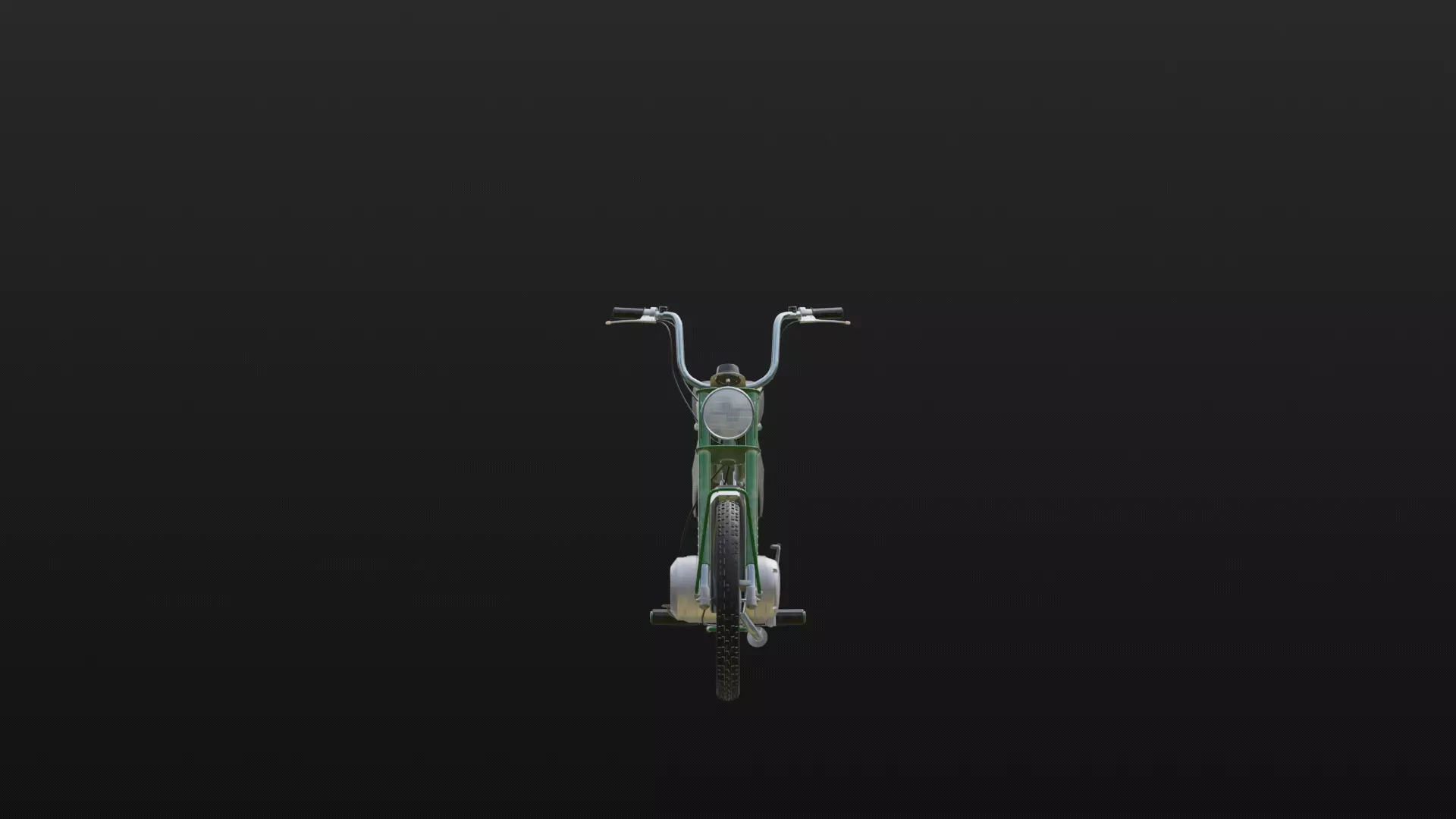 Soviet motorcycle Carpathians-2 Low-poly 3D model_16
