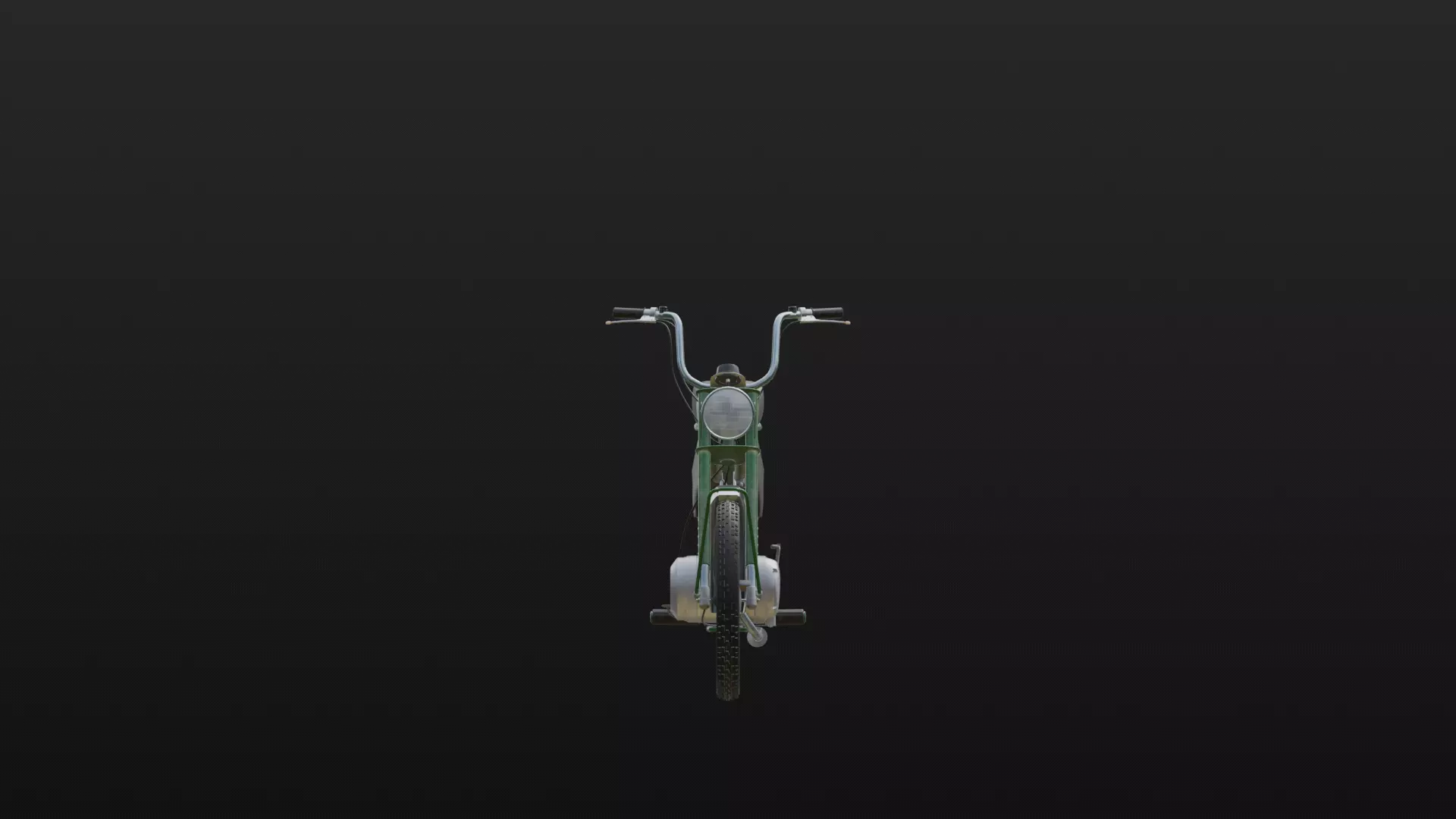 Soviet motorcycle Carpathians-2 Low-poly 3D model_15