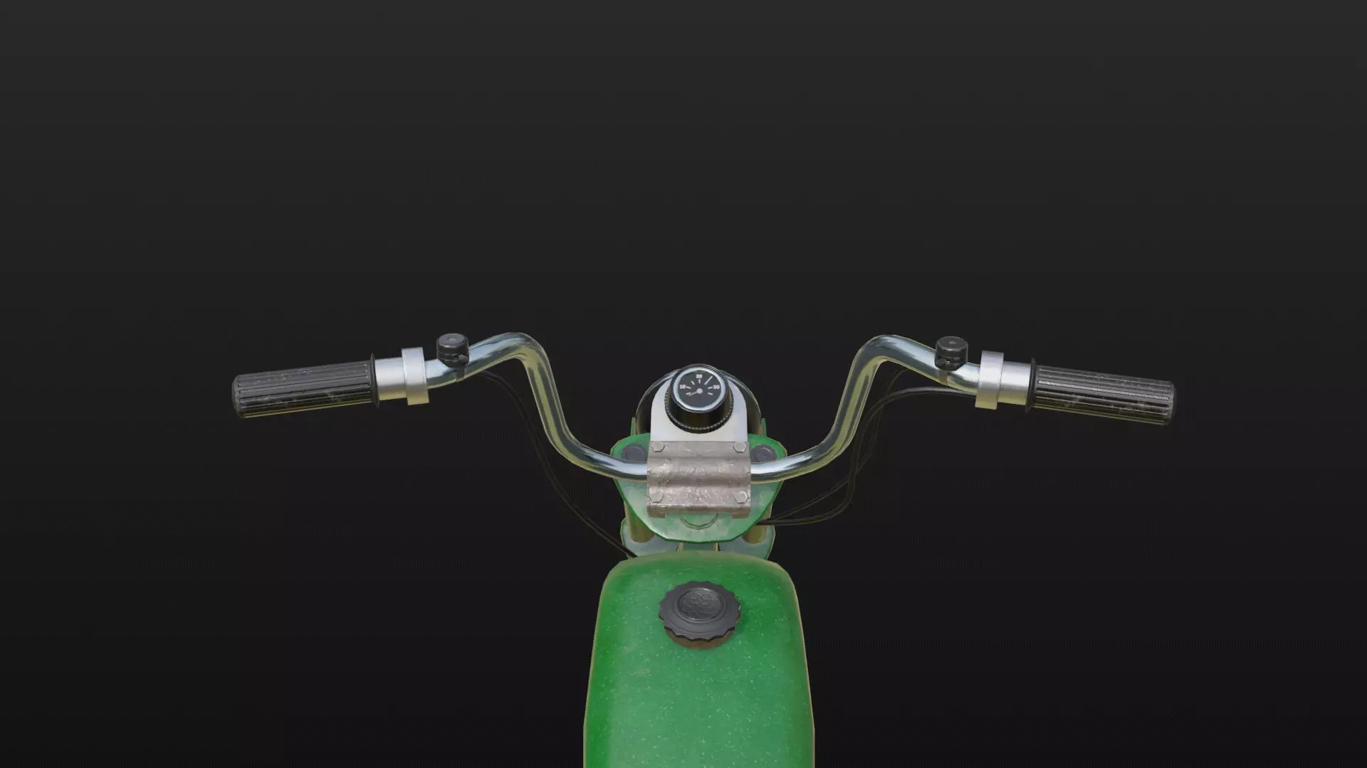 Soviet motorcycle Carpathians-2 Low-poly 3D model_2