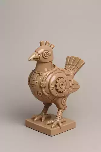 Industrial chicken Sculpture 3D print model Industrial chicken Sculpture 3D print model