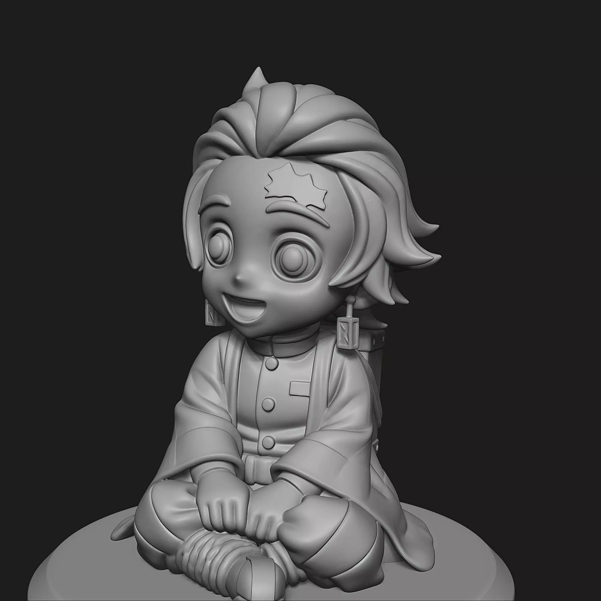 Tanjiro CHibi - Kimetsu no Yaiba 3D print model_4