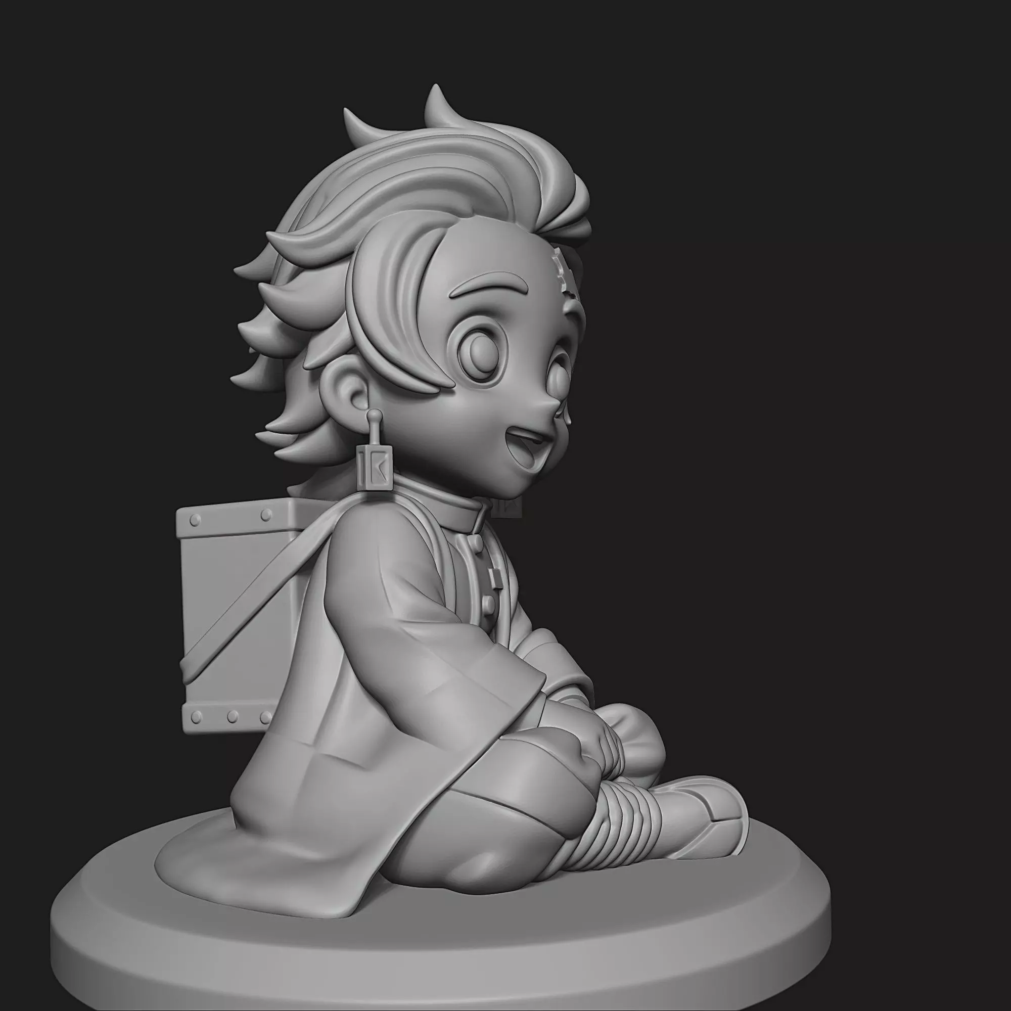 Tanjiro CHibi - Kimetsu no Yaiba 3D print model_3
