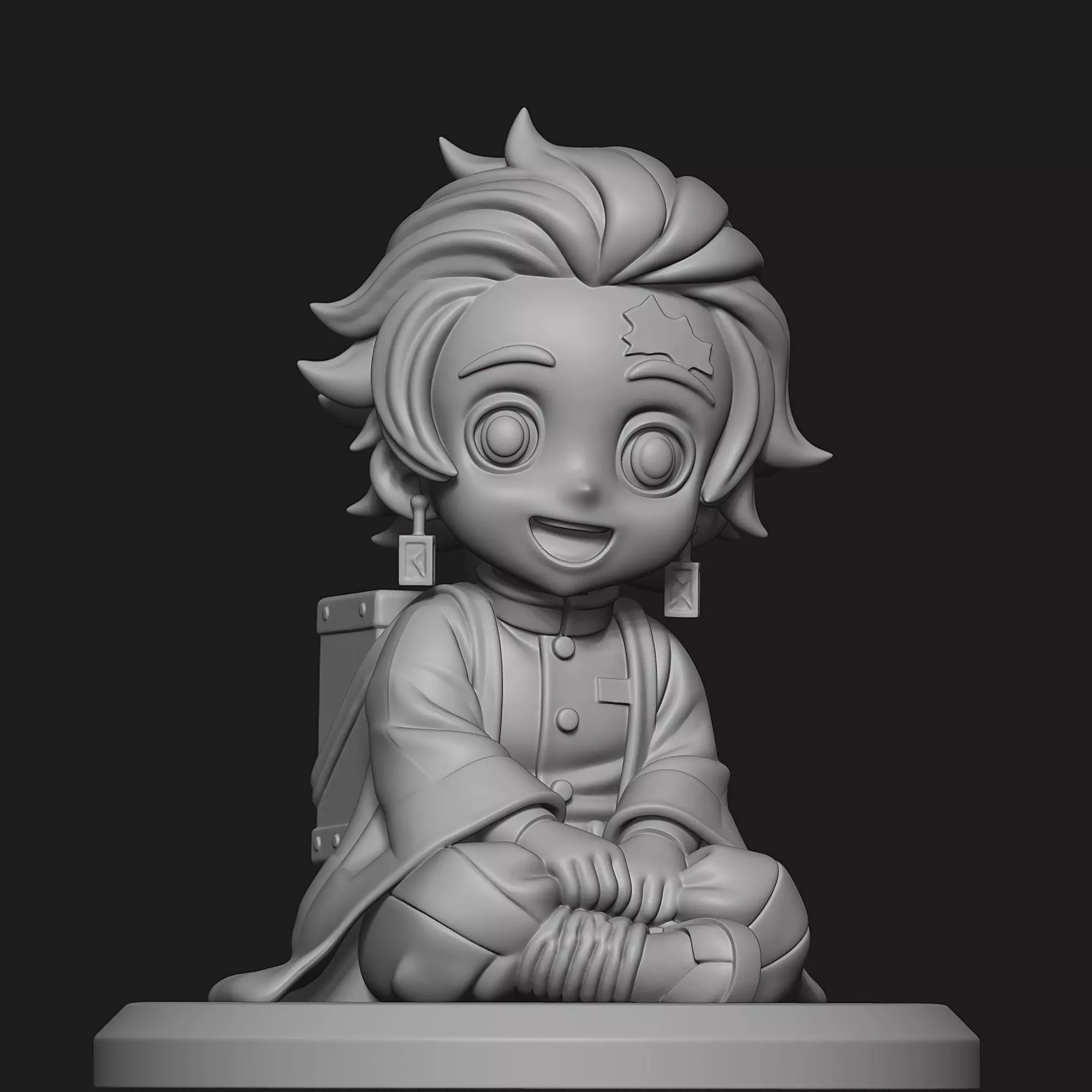Tanjiro CHibi - Kimetsu no Yaiba 3D print model_2