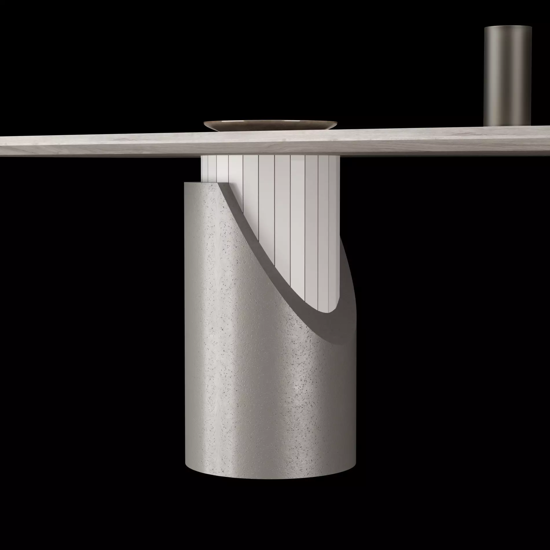 Modern dining table whith chair4 3D model_13