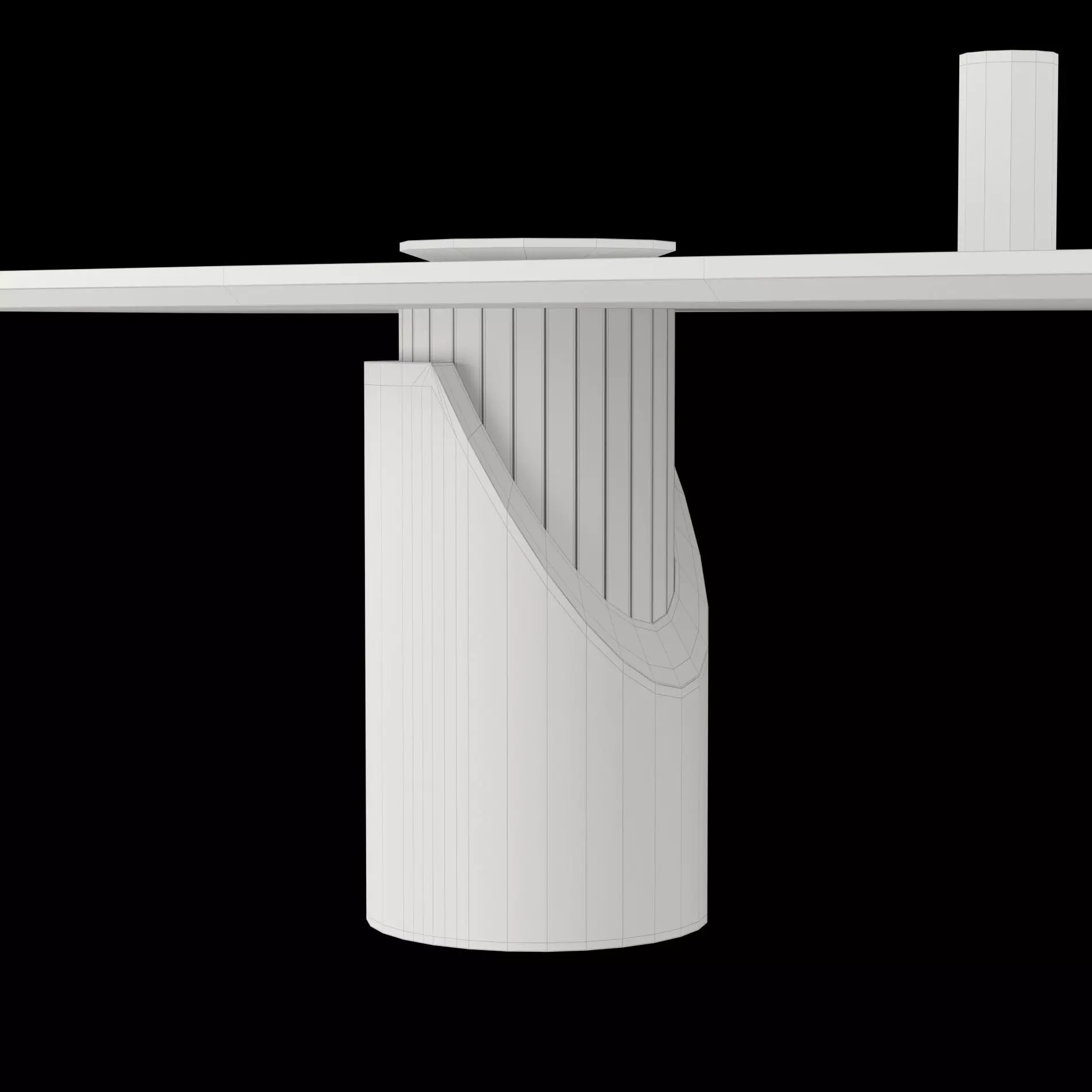 Modern dining table whith chair4 3D model_14