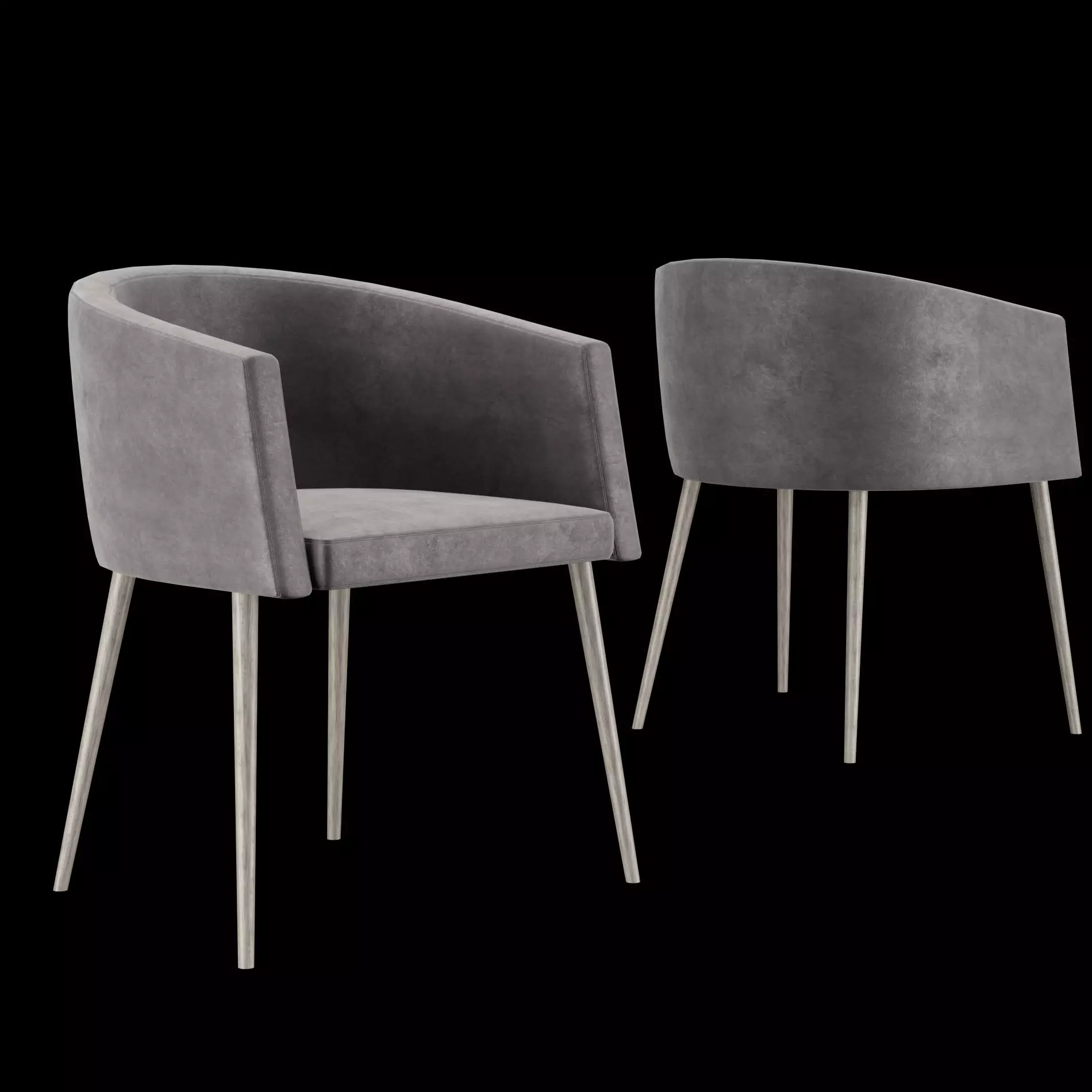 Modern dining table whith chair4 3D model_15