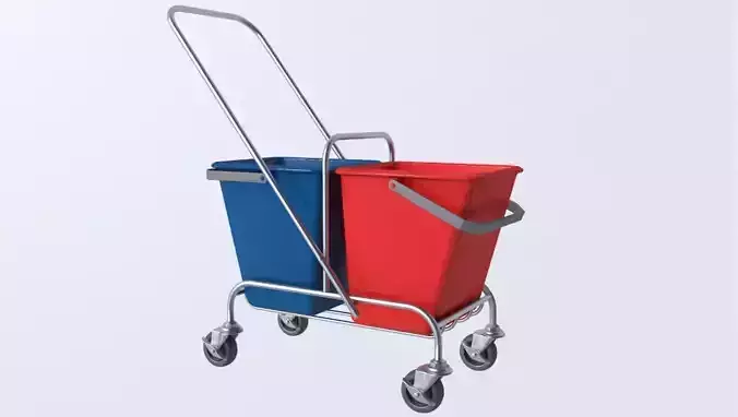 Floor Cleaning Trolley 3D model