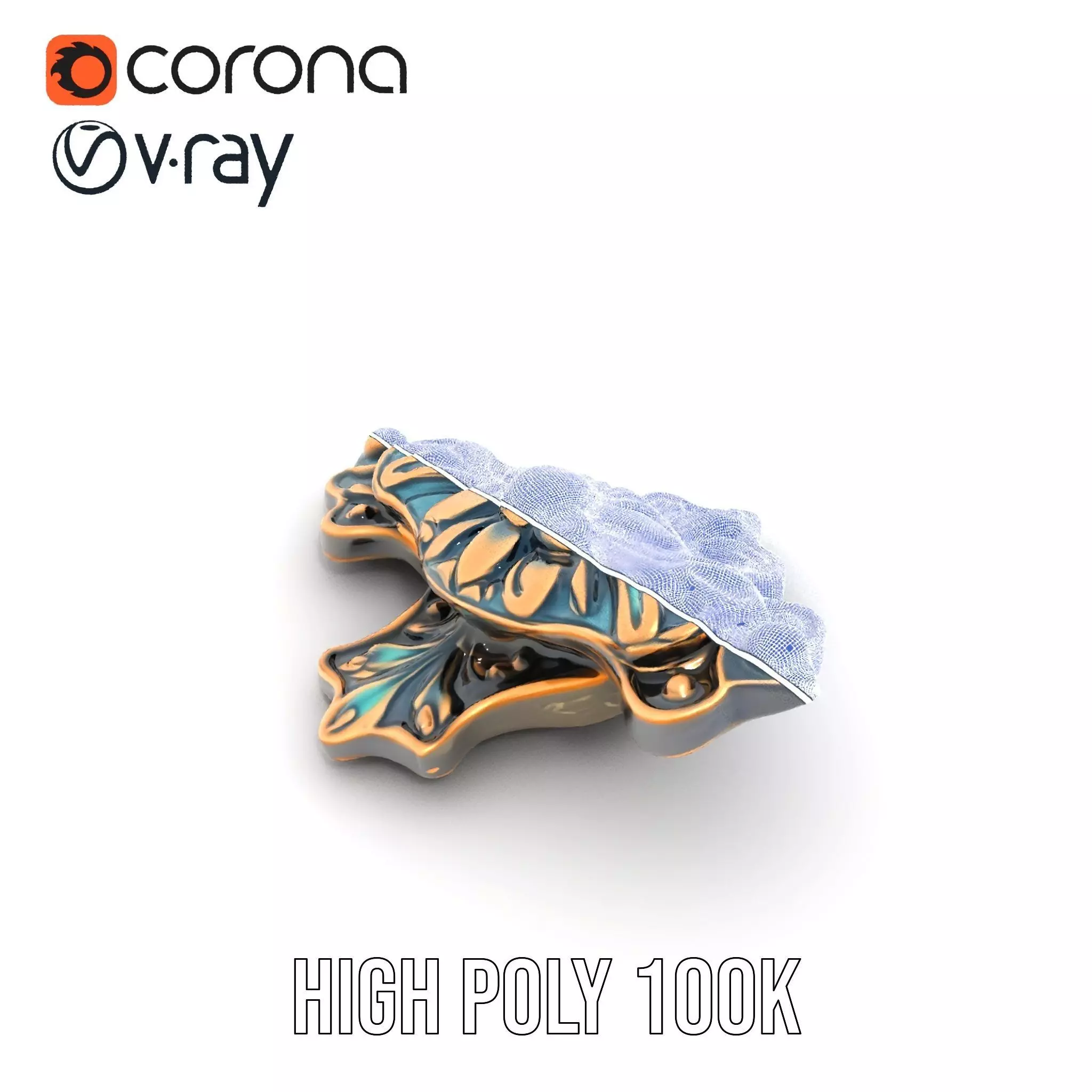 Antique Bronze Ornament model pack Low-poly 3D model_33