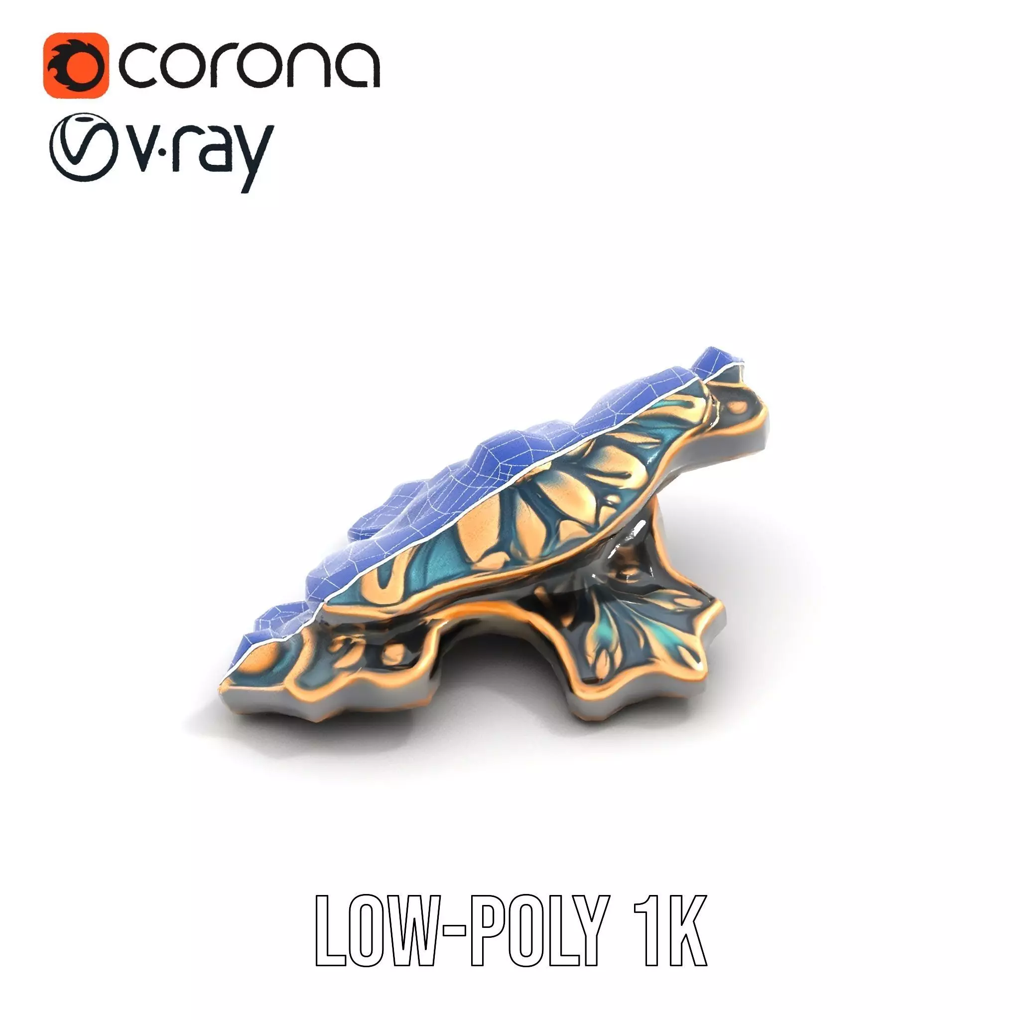 Antique Bronze Ornament model pack Low-poly 3D model_8