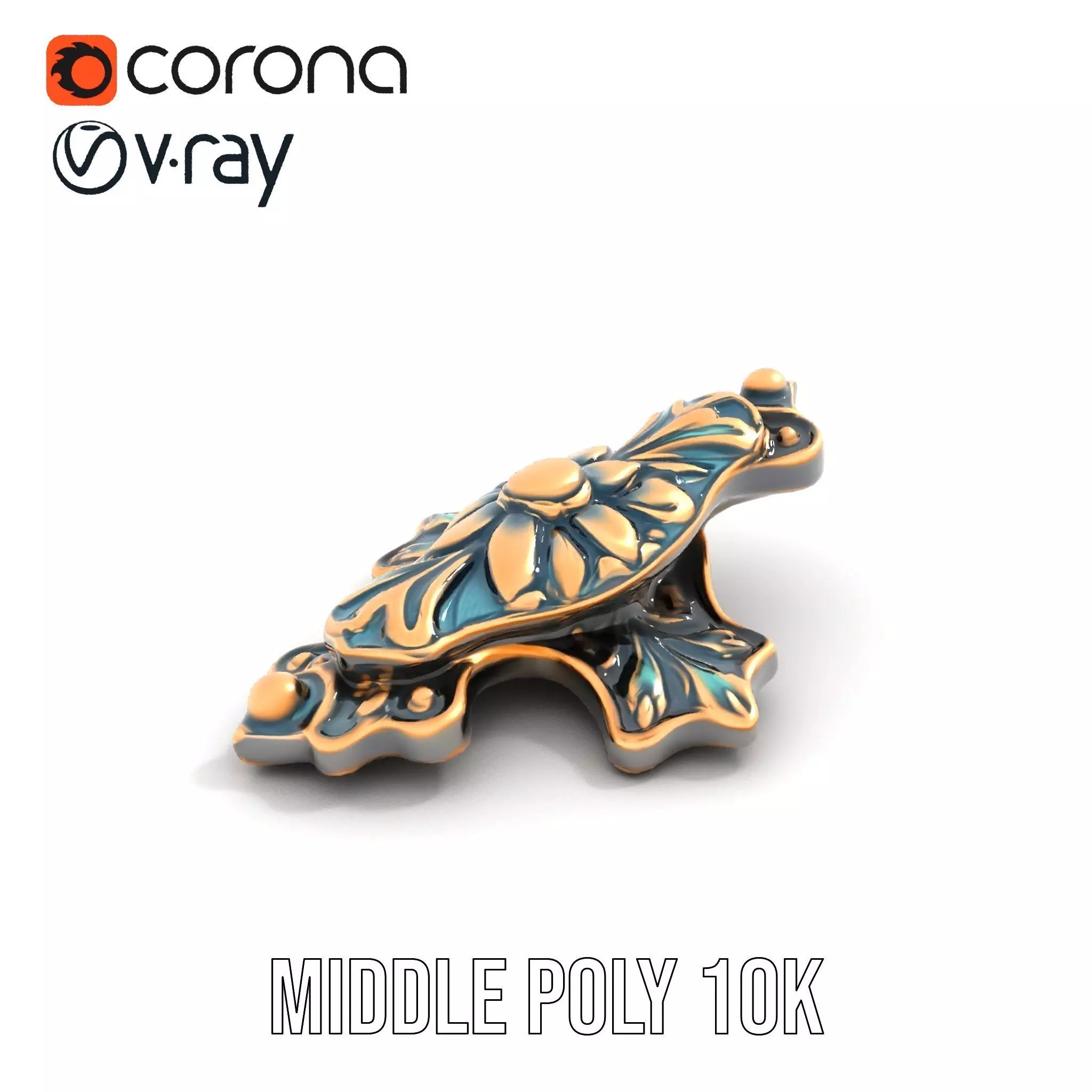 Antique Bronze Ornament model pack Low-poly 3D model_17