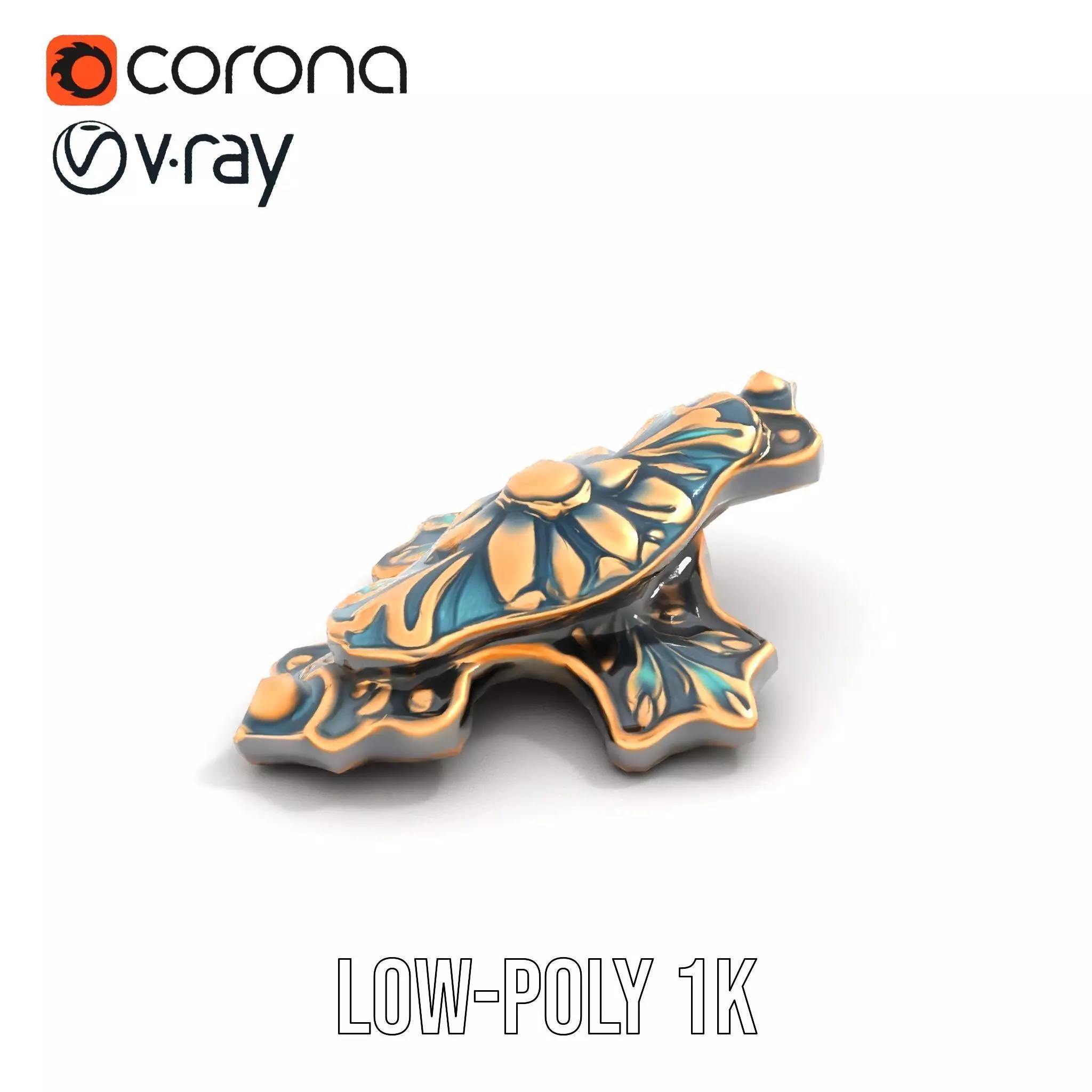 Antique Bronze Ornament model pack Low-poly 3D model_24