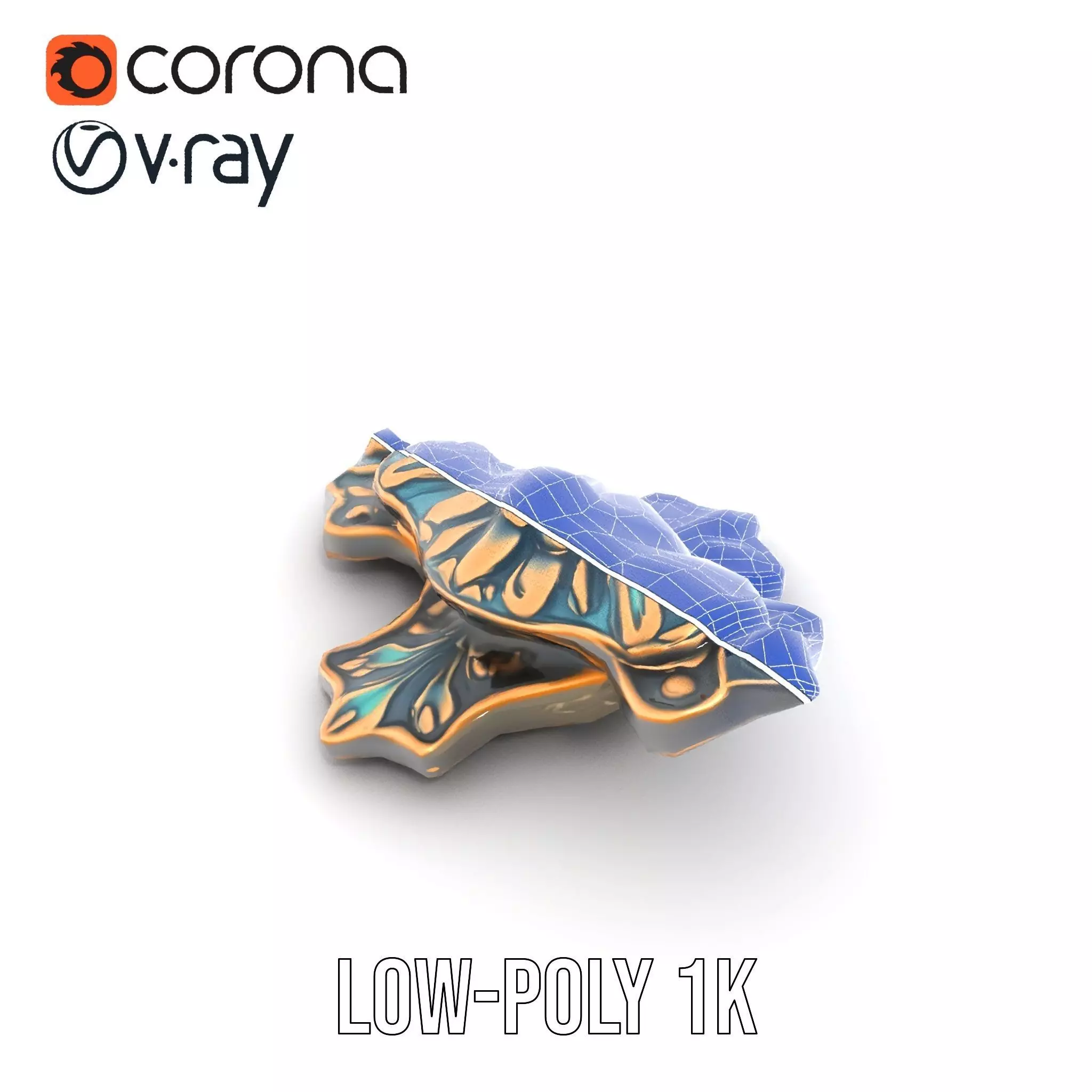 Antique Bronze Ornament model pack Low-poly 3D model_21