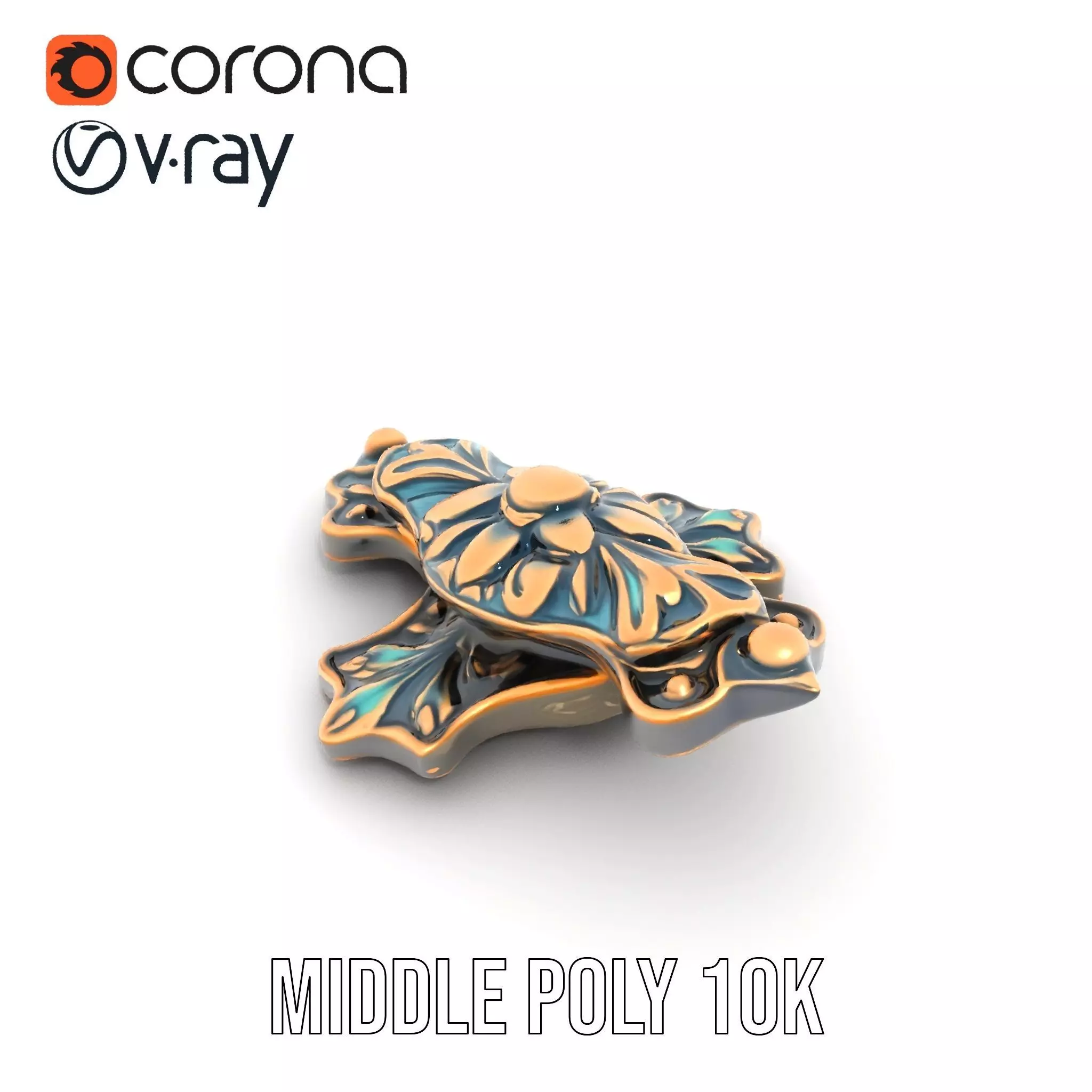 Antique Bronze Ornament model pack Low-poly 3D model_6