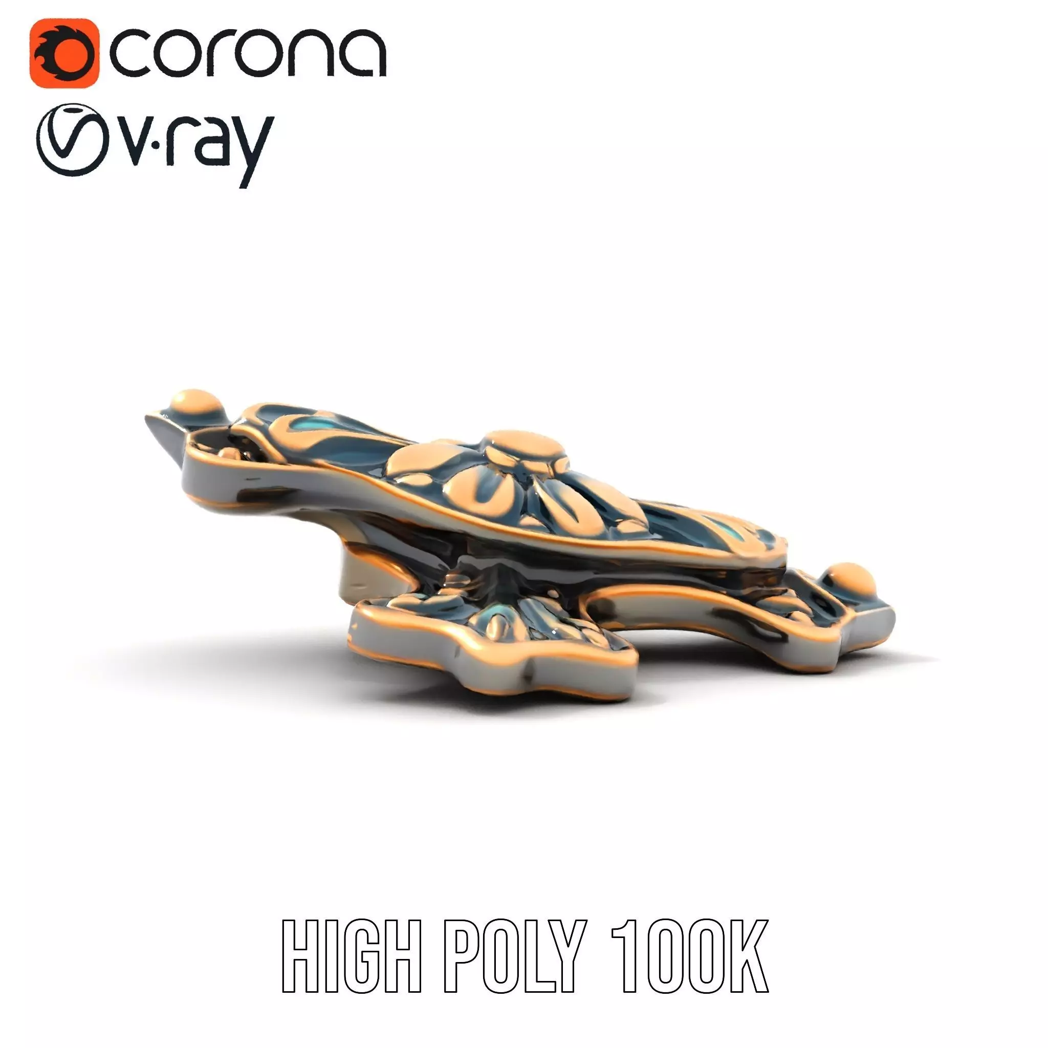 Antique Bronze Ornament model pack Low-poly 3D model_16