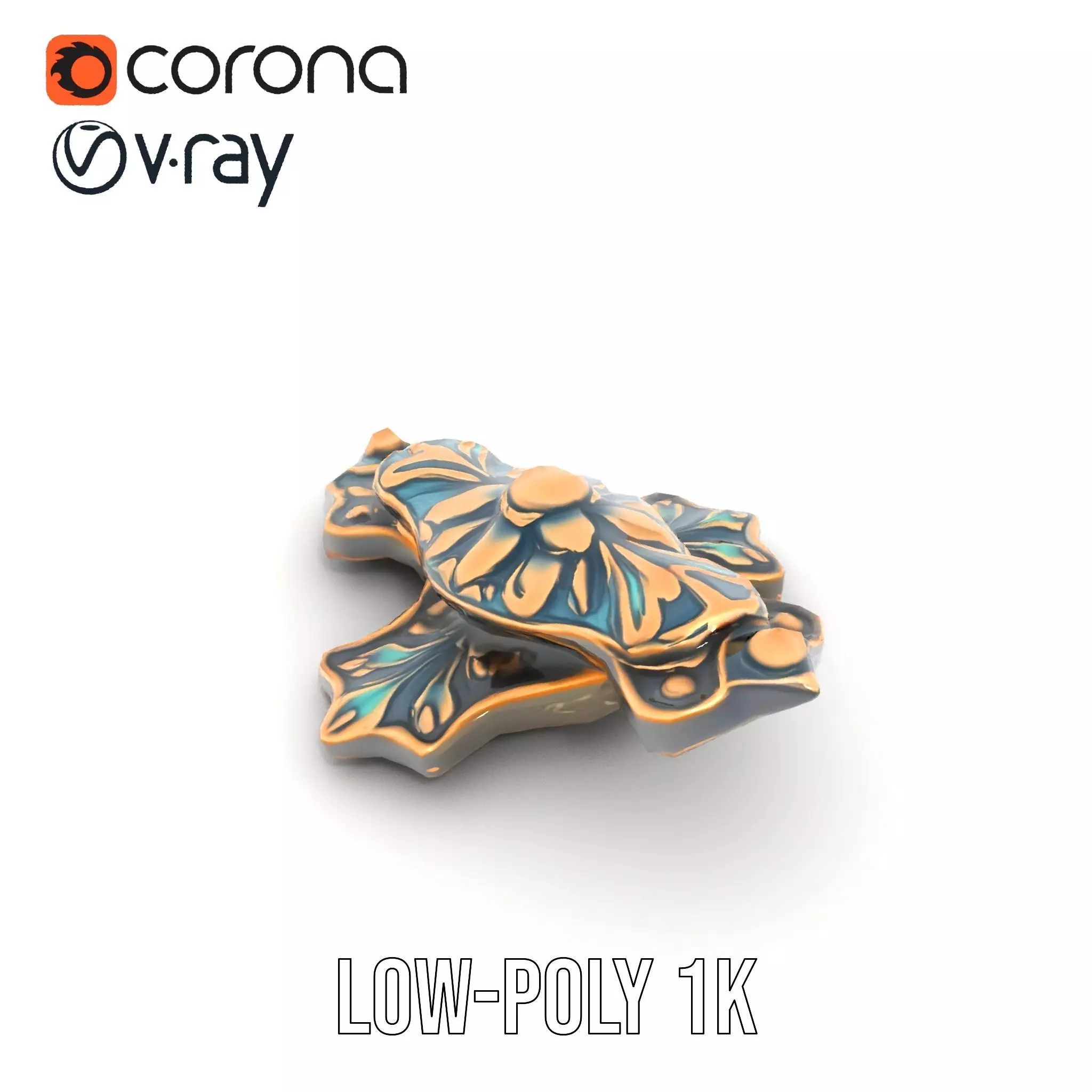 Antique Bronze Ornament model pack Low-poly 3D model_13