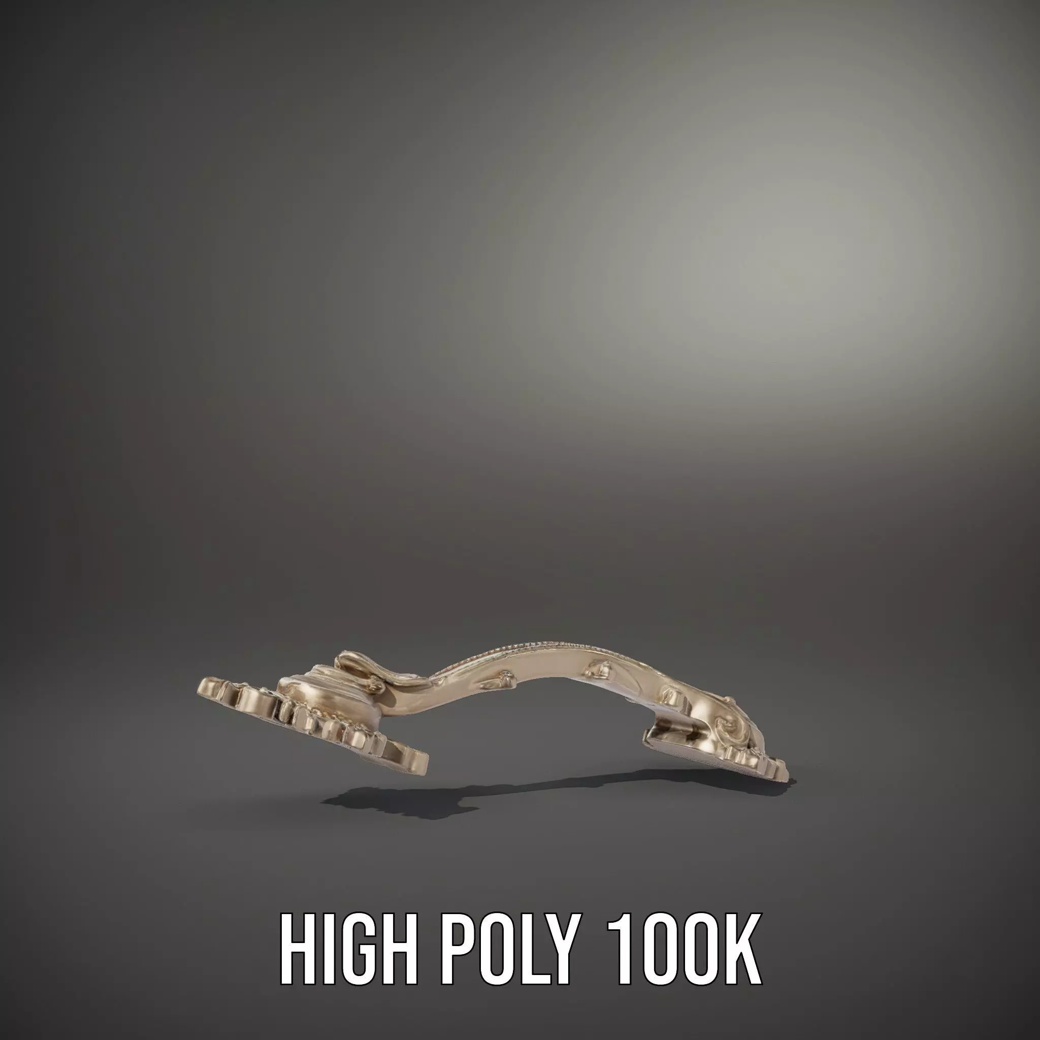 Ornate Brass Handle model pack Low-poly 3D model_11