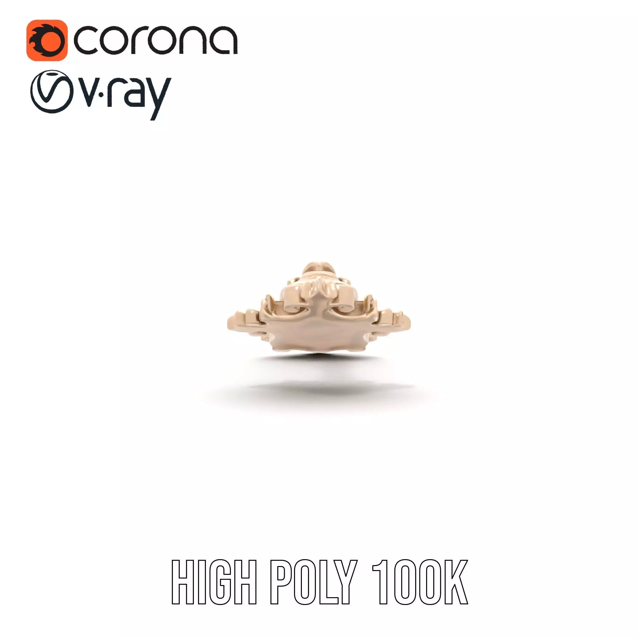 Ornate Brass Handle model pack Low-poly 3D model_25