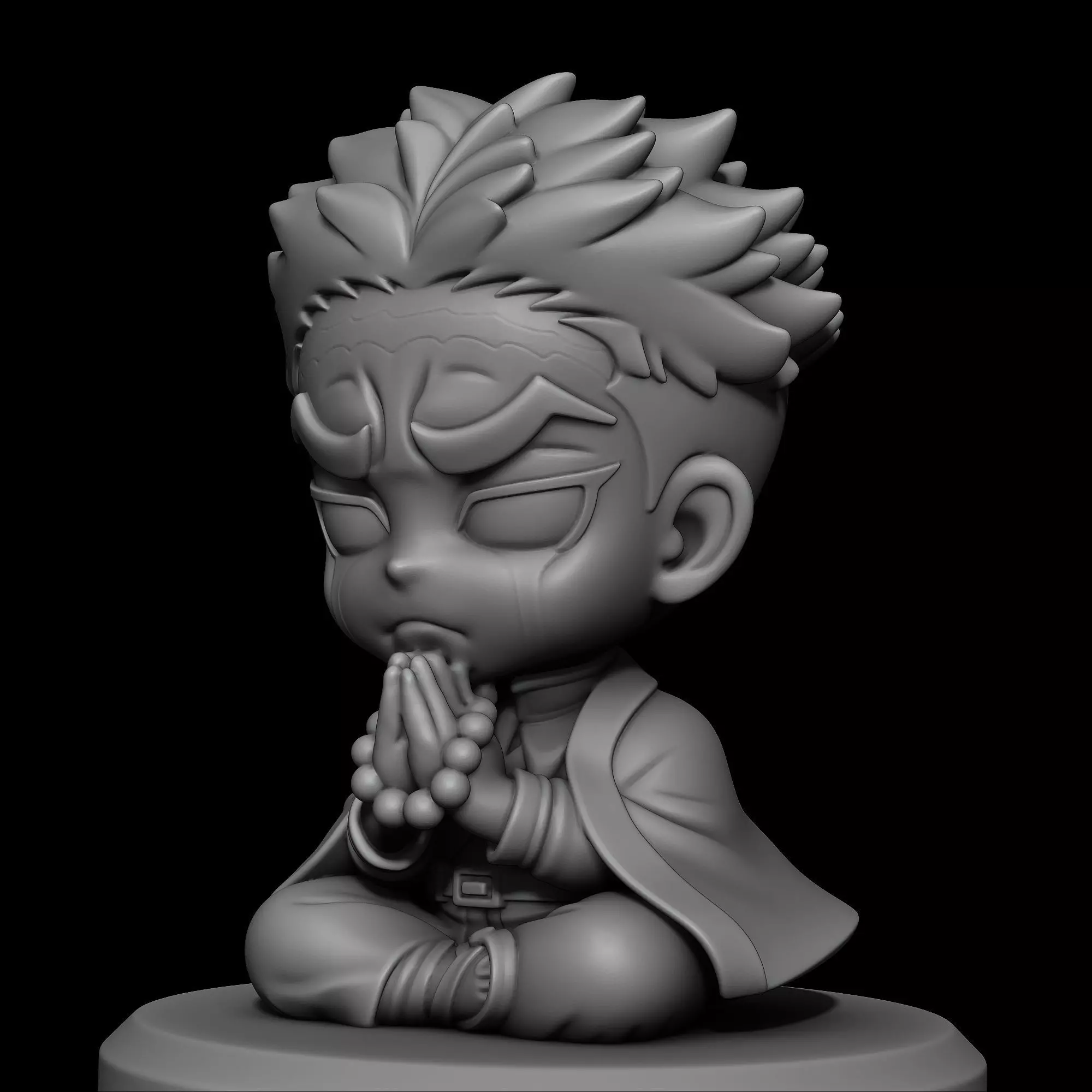 Gyomei Himejima CHibi - Kimetsu no Yaiba 3D print model_3