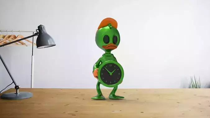 Duck desk clock