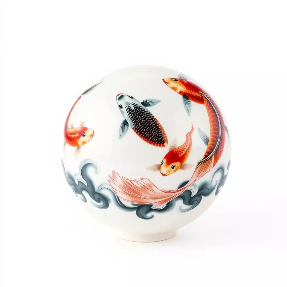 Porcelain Koi Pattern HQ PBR Textures Set Texture_1