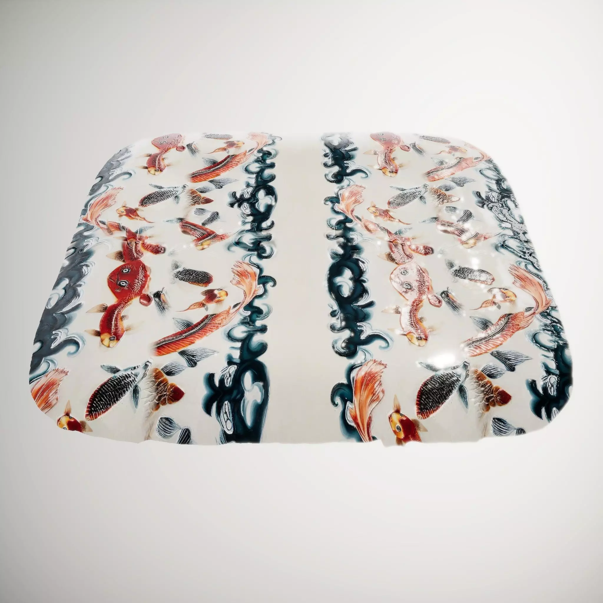 Porcelain Koi Pattern HQ PBR Textures Set Texture_4