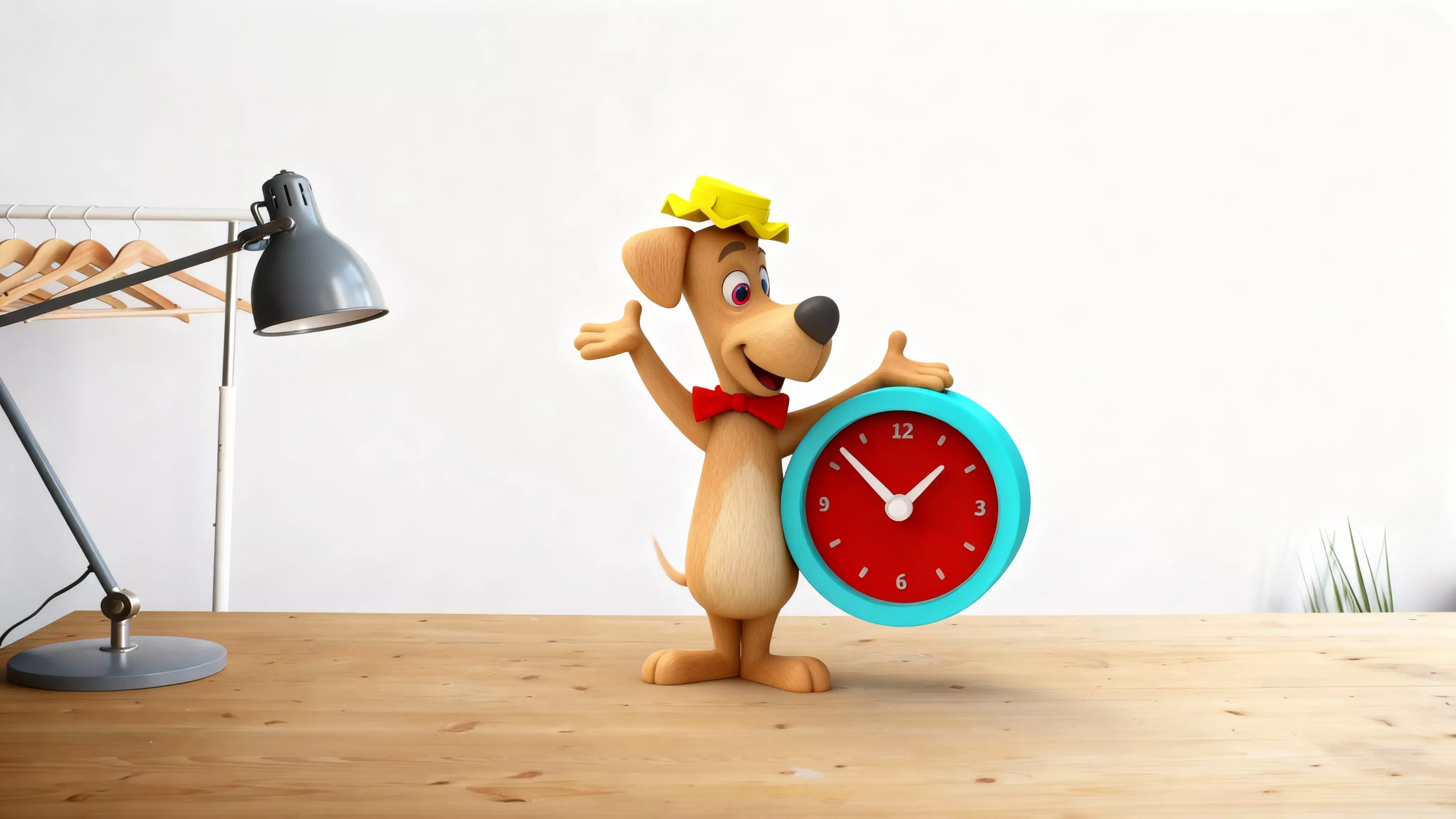 Huckleberry Hund Desk Clock 3D print model