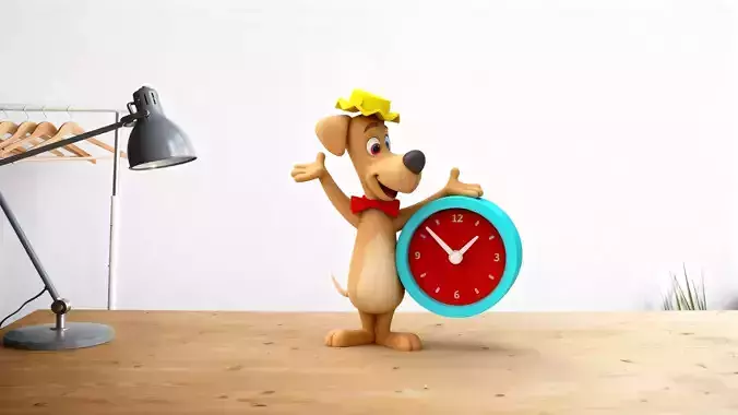 Huckleberry Hund Desk Clock