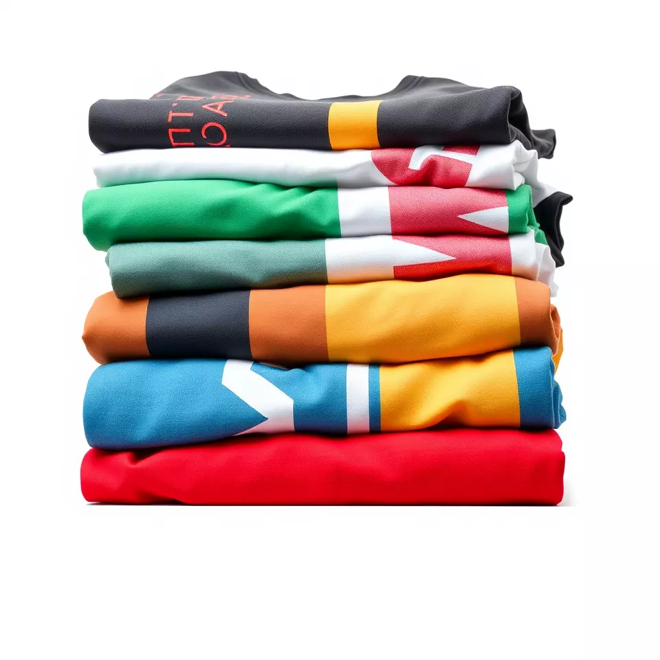 Colorful TShirt Stack model pack Low-poly 3D model_3
