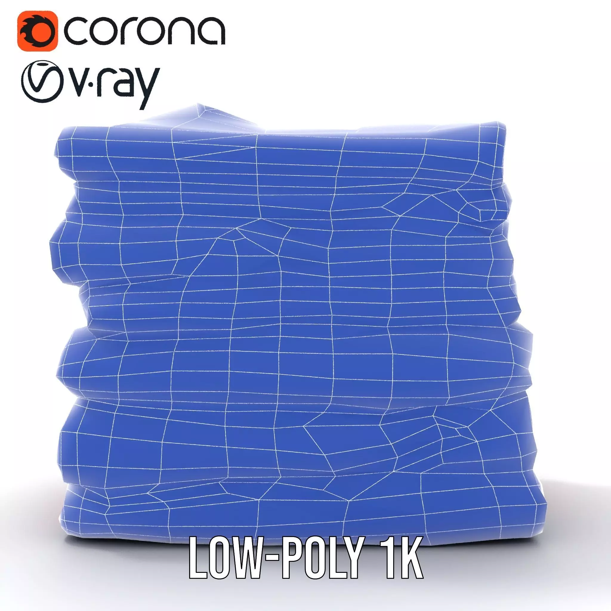 Colorful TShirt Stack model pack Low-poly 3D model_23