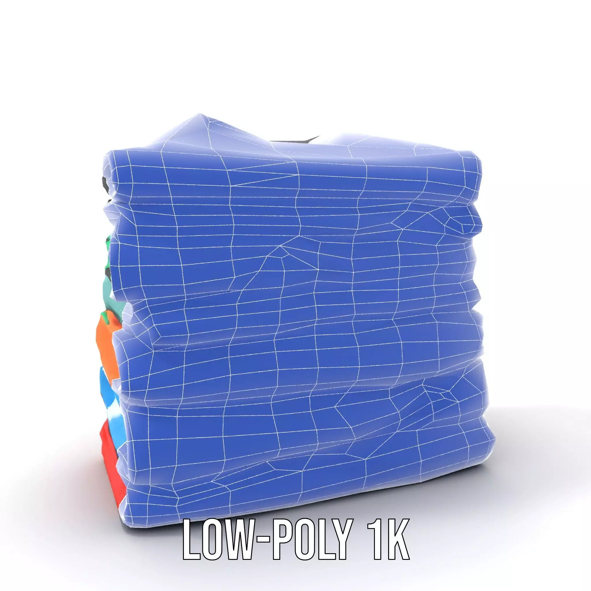 Colorful TShirt Stack model pack Low-poly 3D model_17