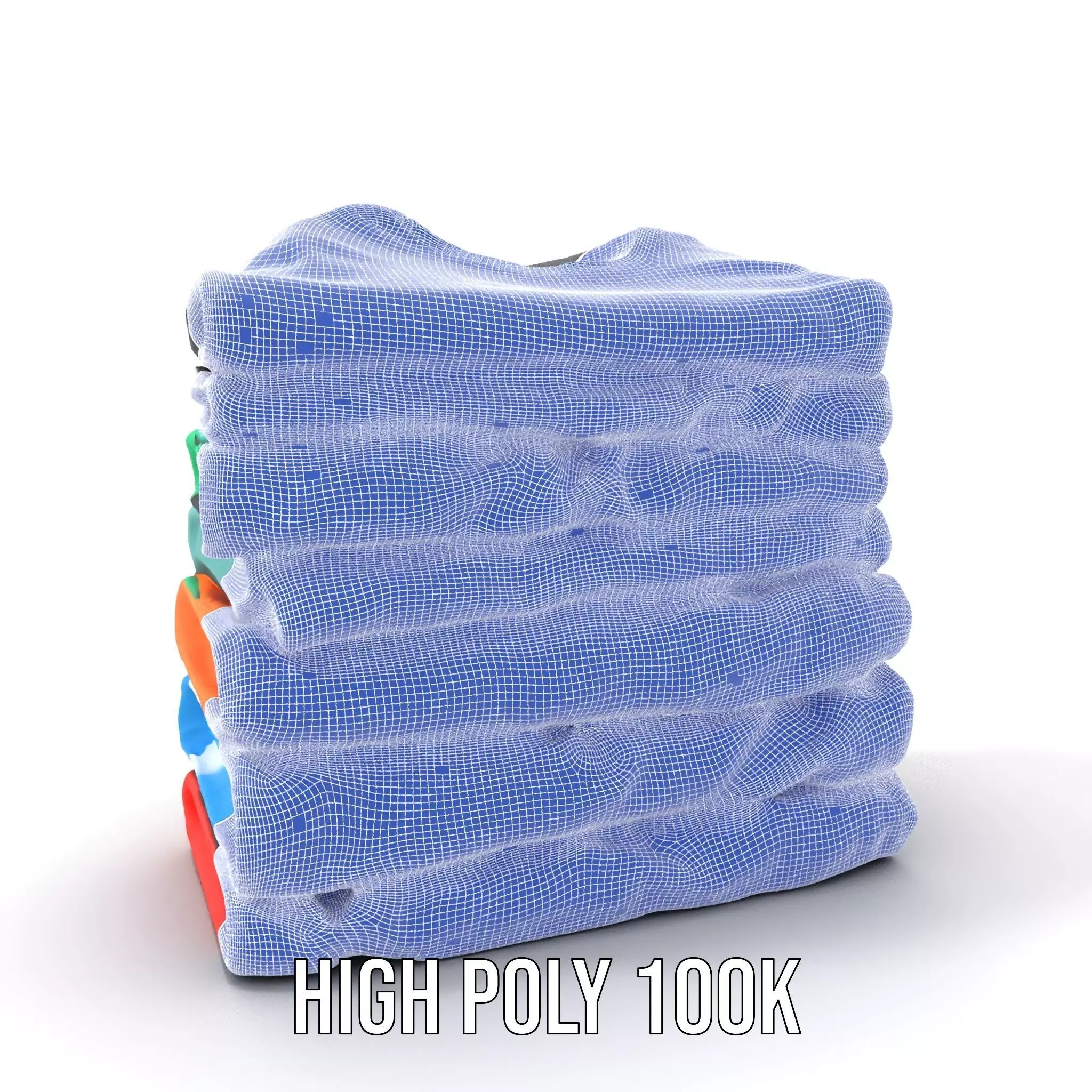 Colorful TShirt Stack model pack Low-poly 3D model_5